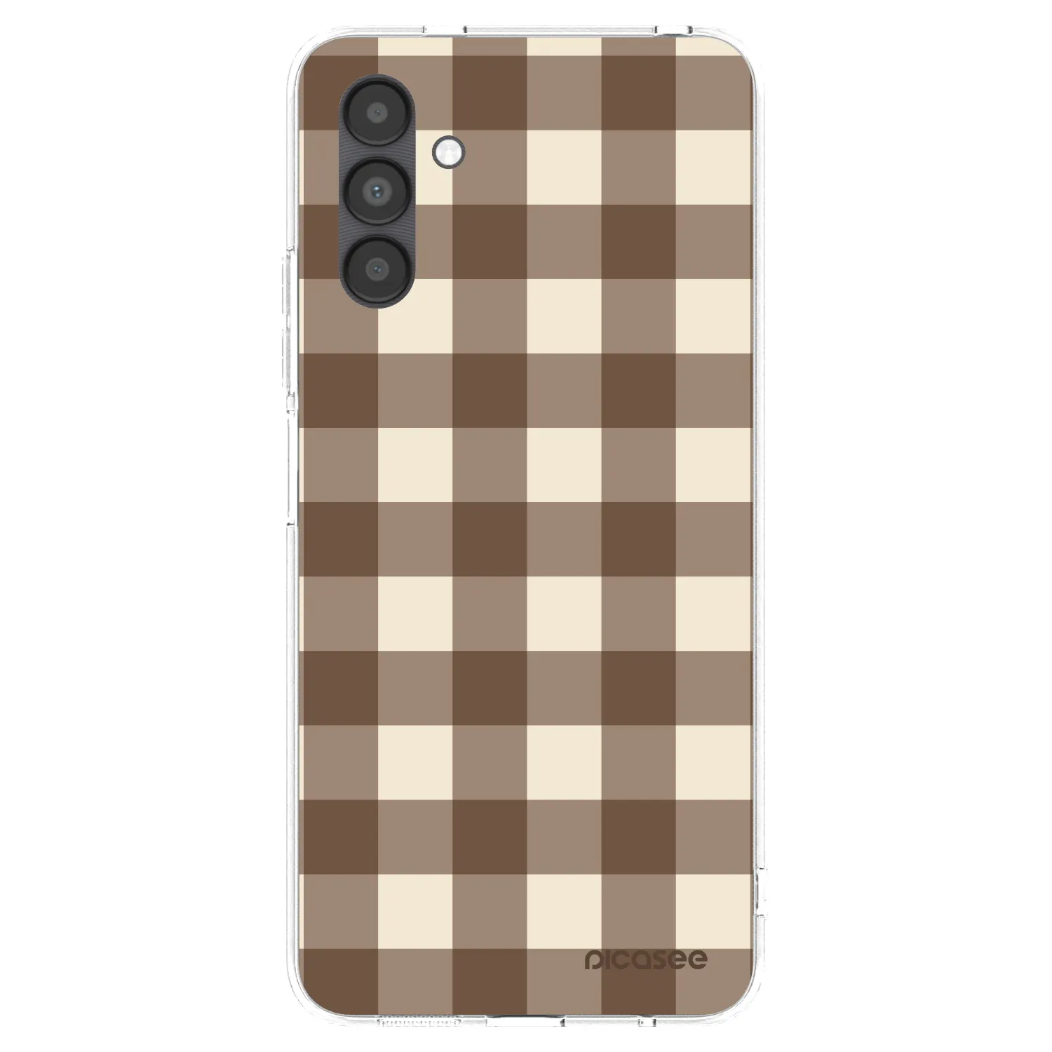Picasee husă transparentă din silicon pentru Samsung Galaxy A04s A047F - Brown grid