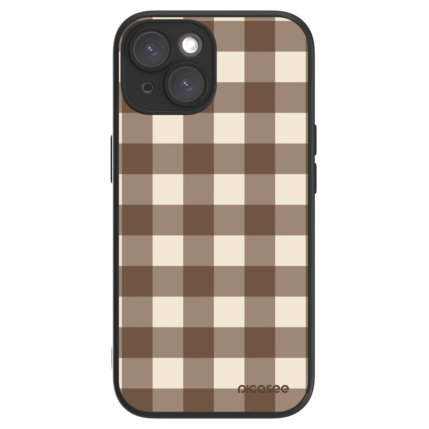 Picasee ULTIMATE CASE MagSafe pentru Apple iPhone 15 - Brown grid