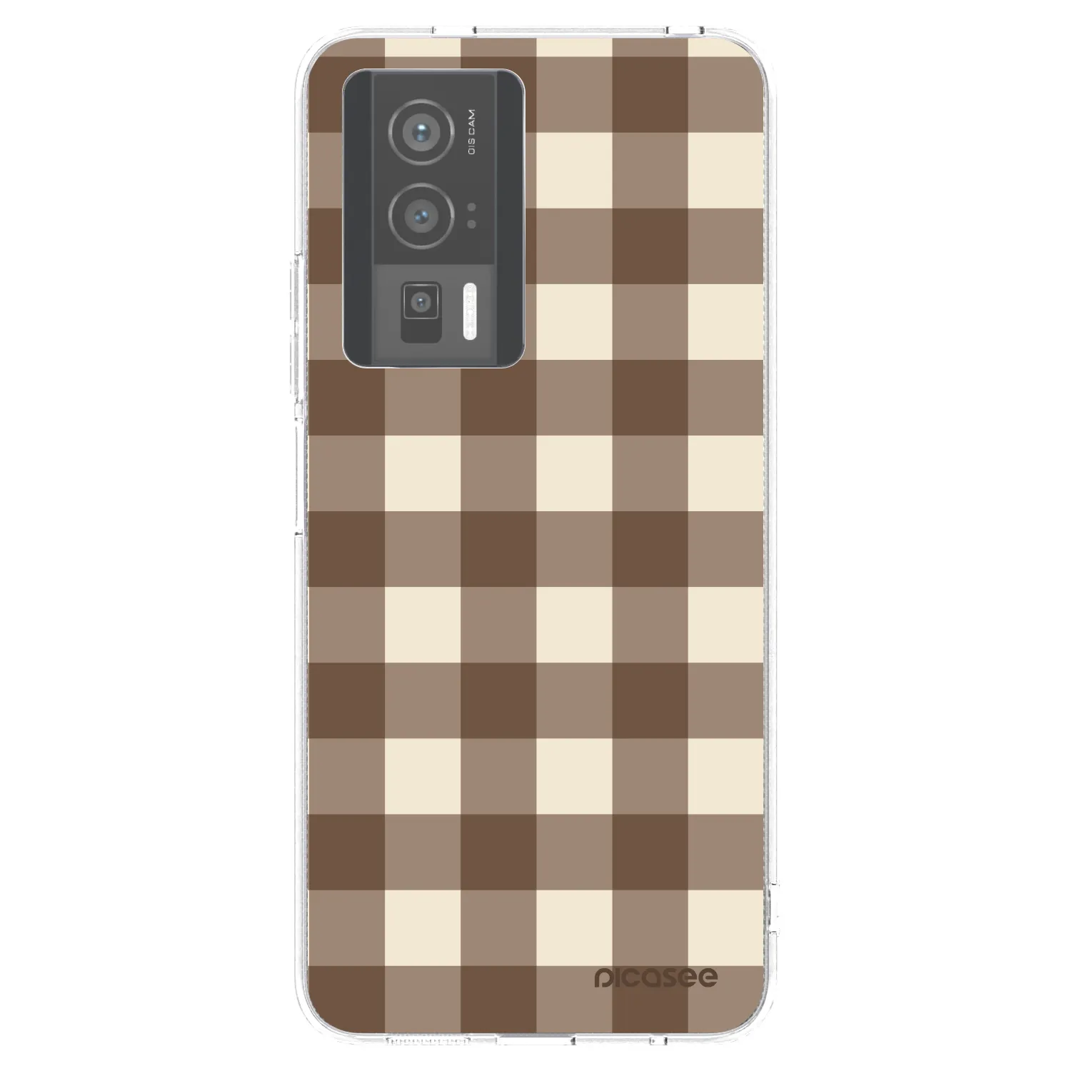 Picasee husă transparentă din silicon pentru Xiaomi Poco F5 Pro 5G - Brown grid