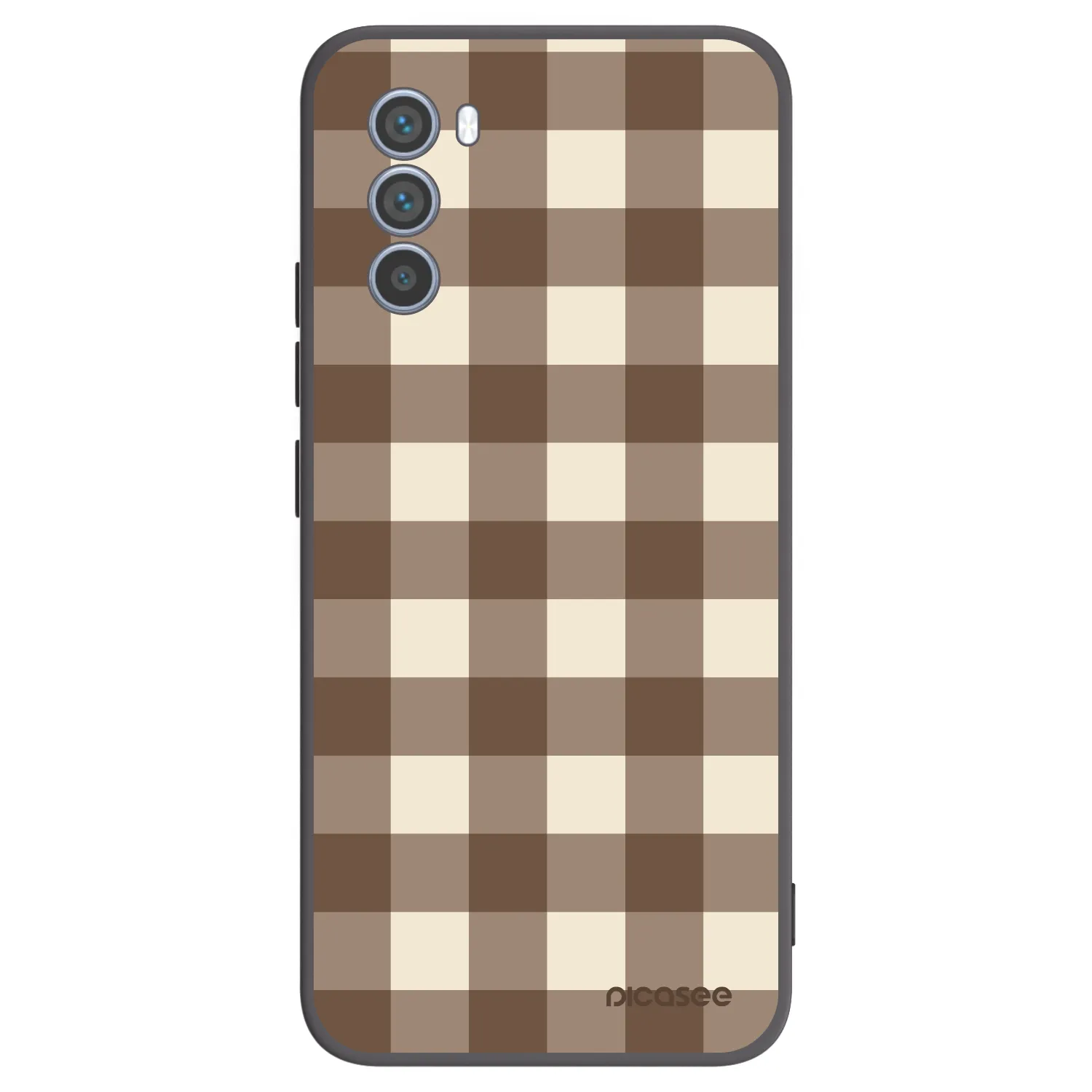 Picasee husă neagră din silicon pentru Motorola Moto G62 - Brown grid