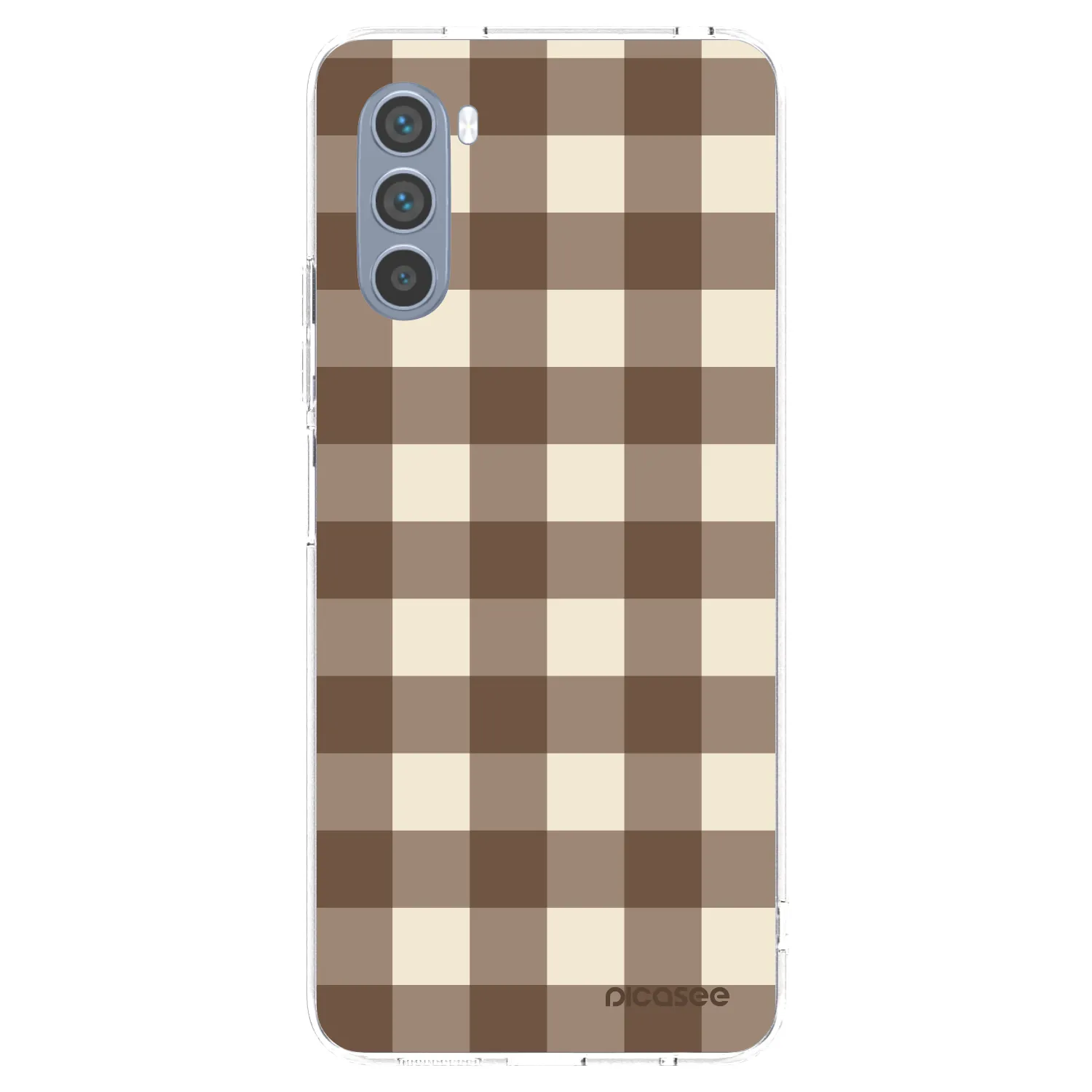 Picasee husă transparentă din silicon pentru Motorola Moto G62 - Brown grid