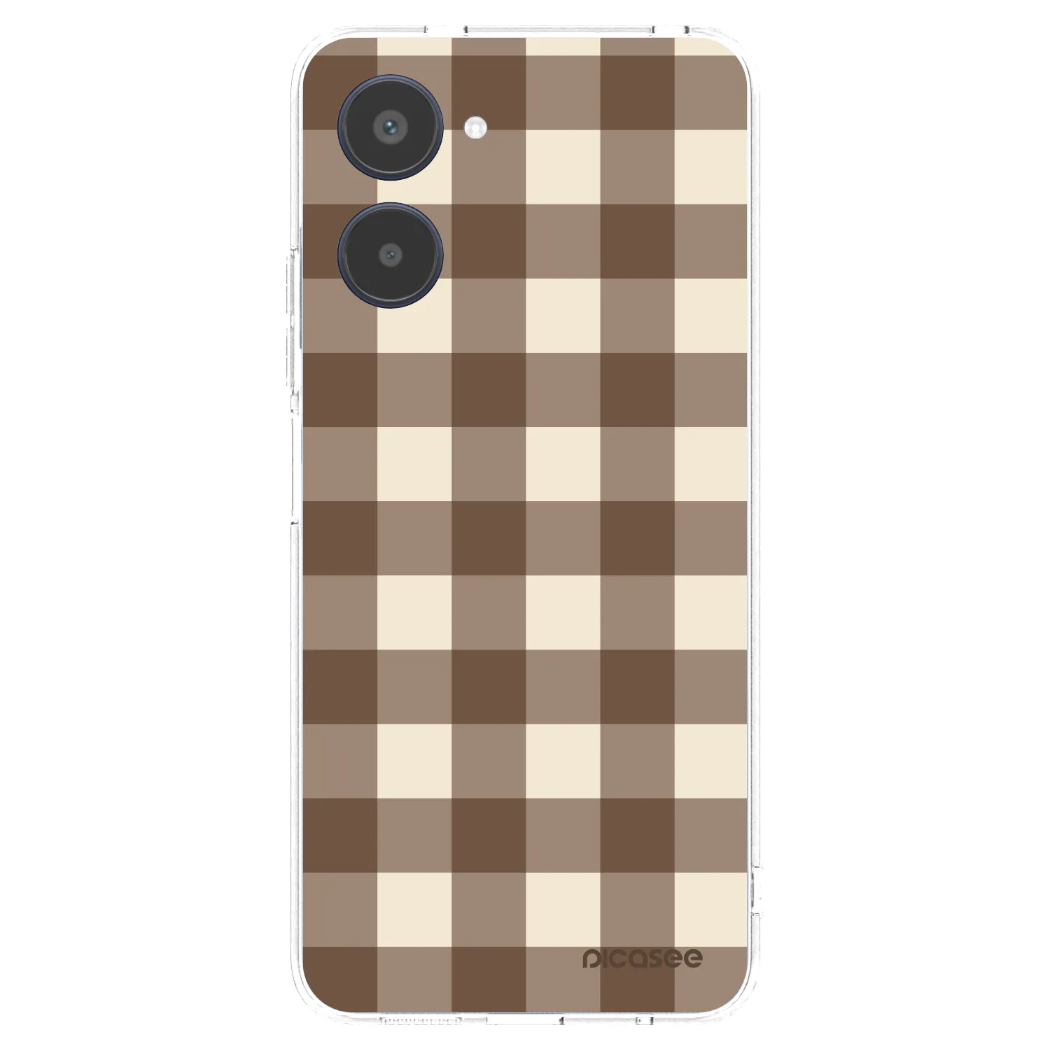 Picasee husă transparentă din silicon pentru Realme 10 4G - Brown grid
