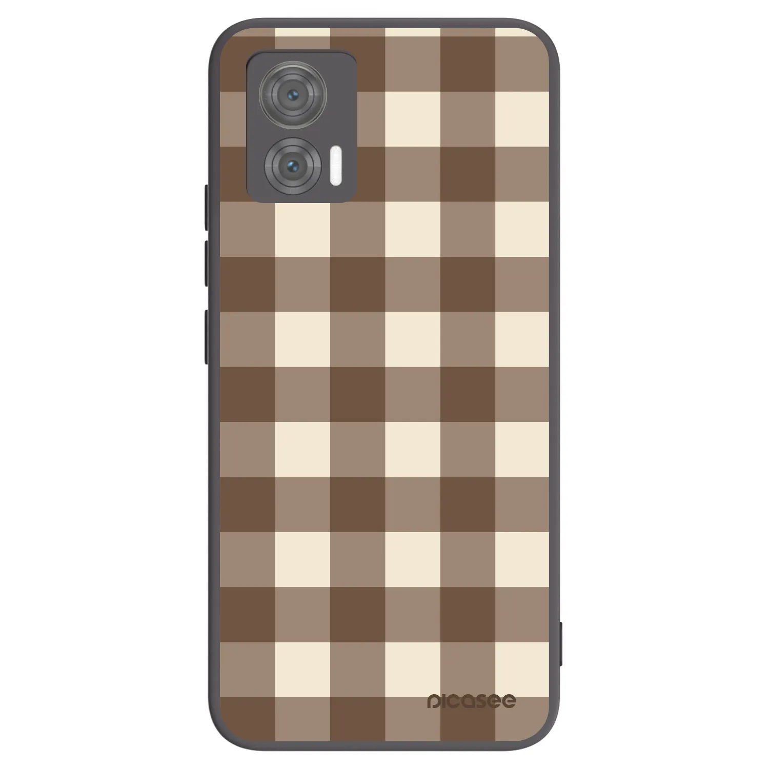 Picasee husă neagră din silicon pentru Motorola Edge 30 Neo - Brown grid