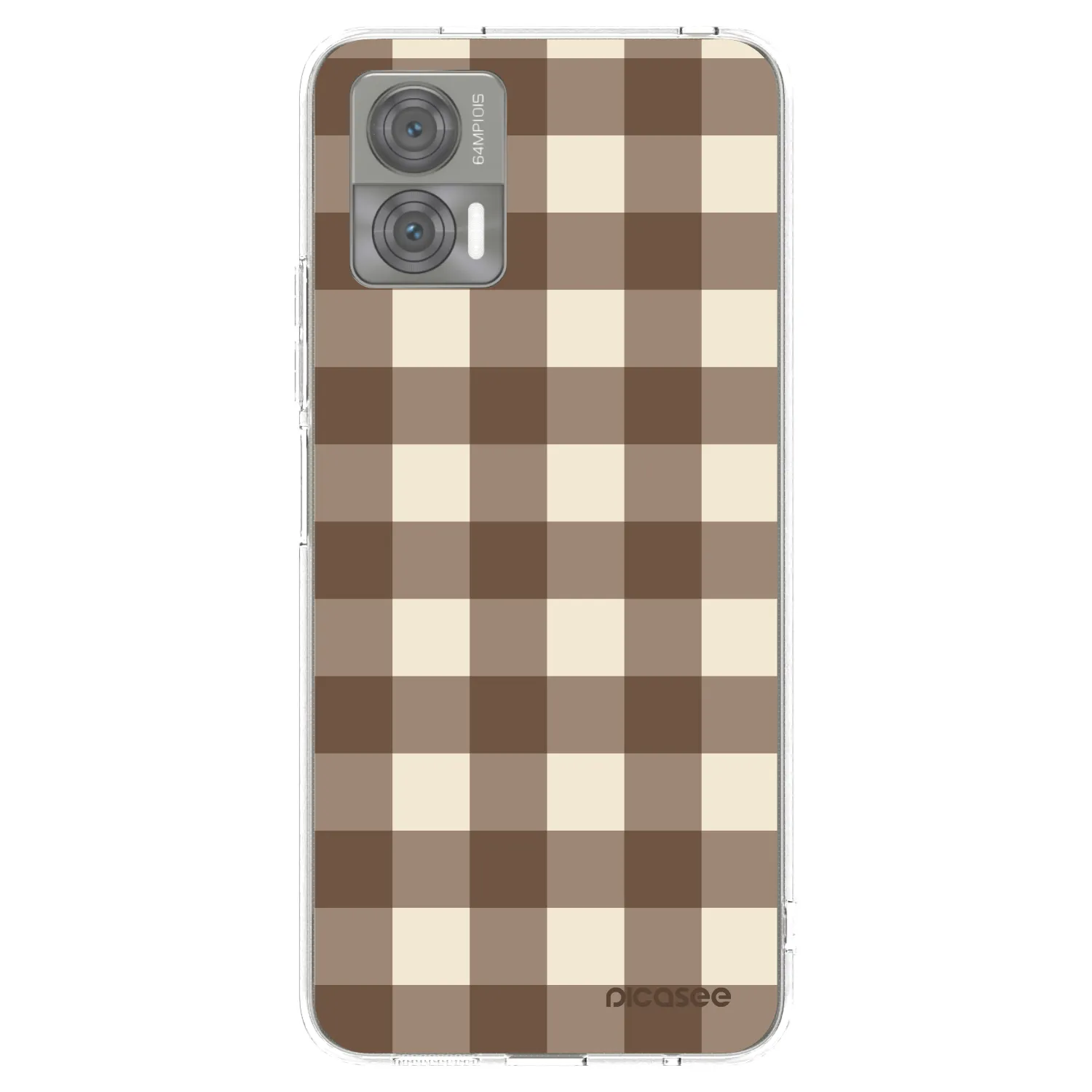 Picasee husă transparentă din silicon pentru Motorola Edge 30 Neo - Brown grid
