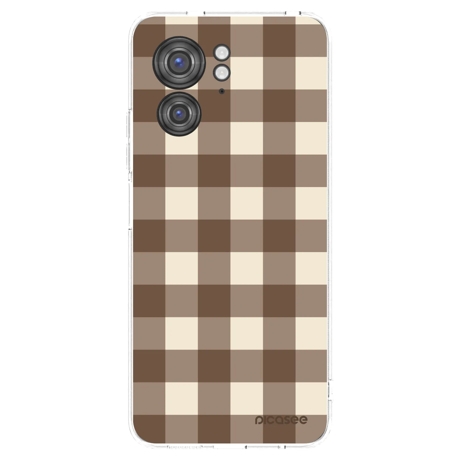 Picasee husă transparentă din silicon pentru Motorola Edge 40 - Brown grid