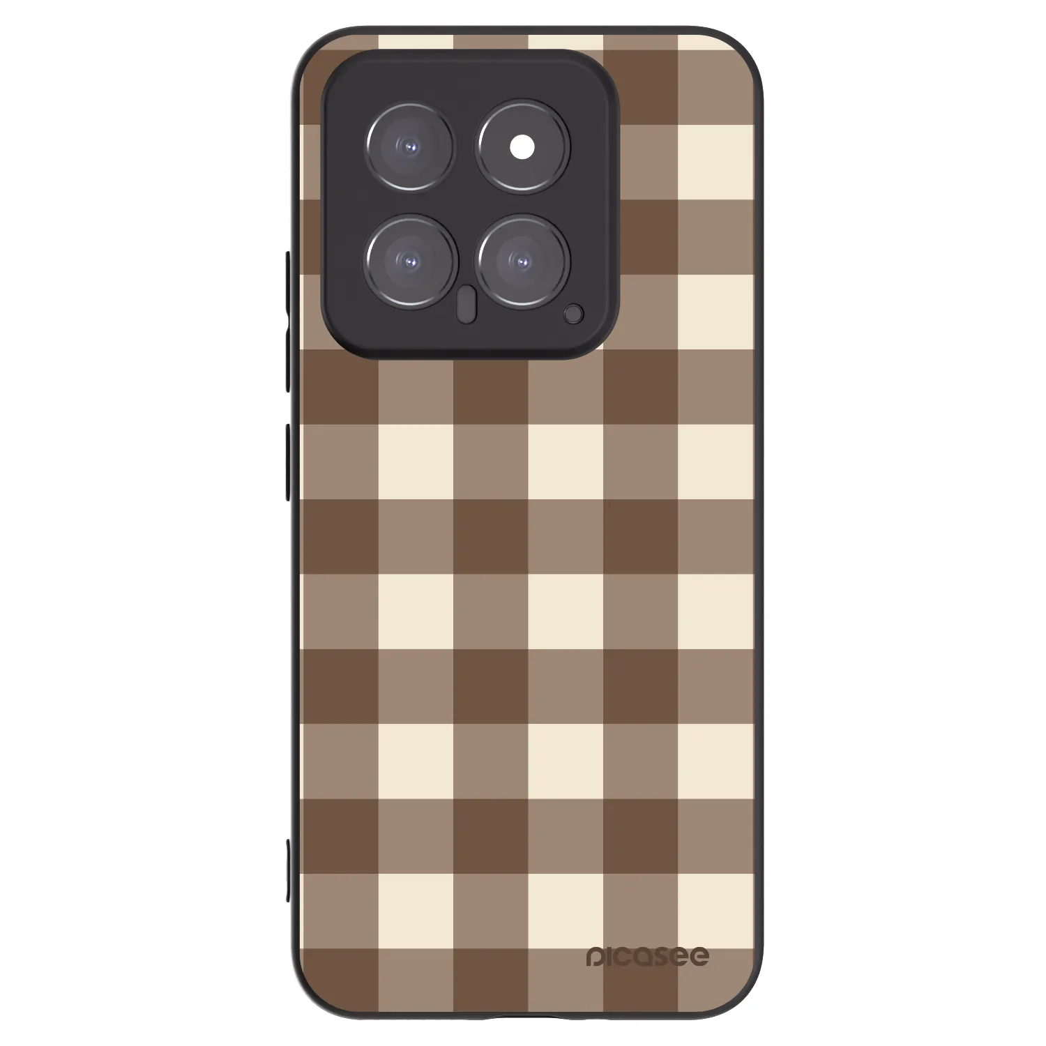 Picasee husă neagră din silicon pentru Xiaomi 14 - Brown grid