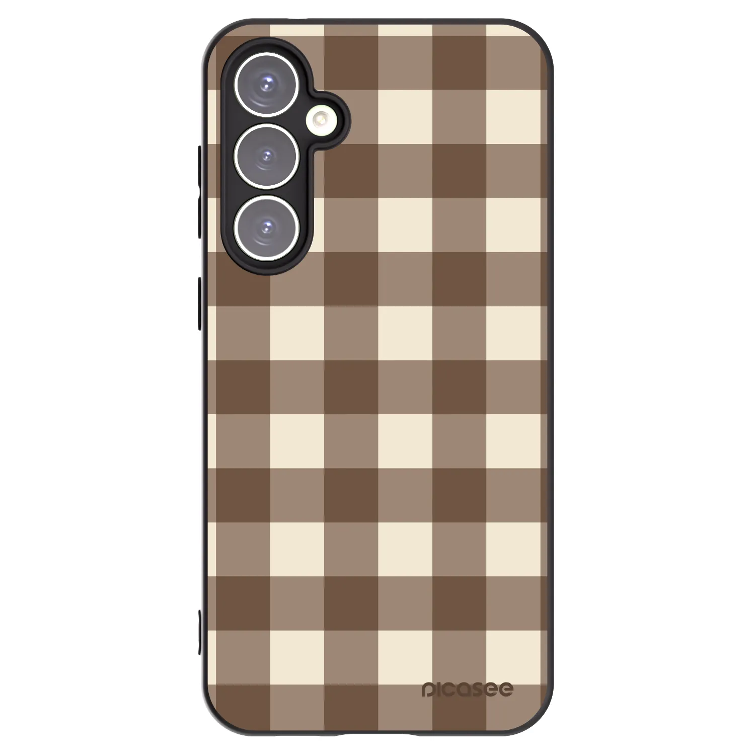 Picasee husă neagră din silicon pentru Samsung Galaxy S23 FE S711B - Brown grid