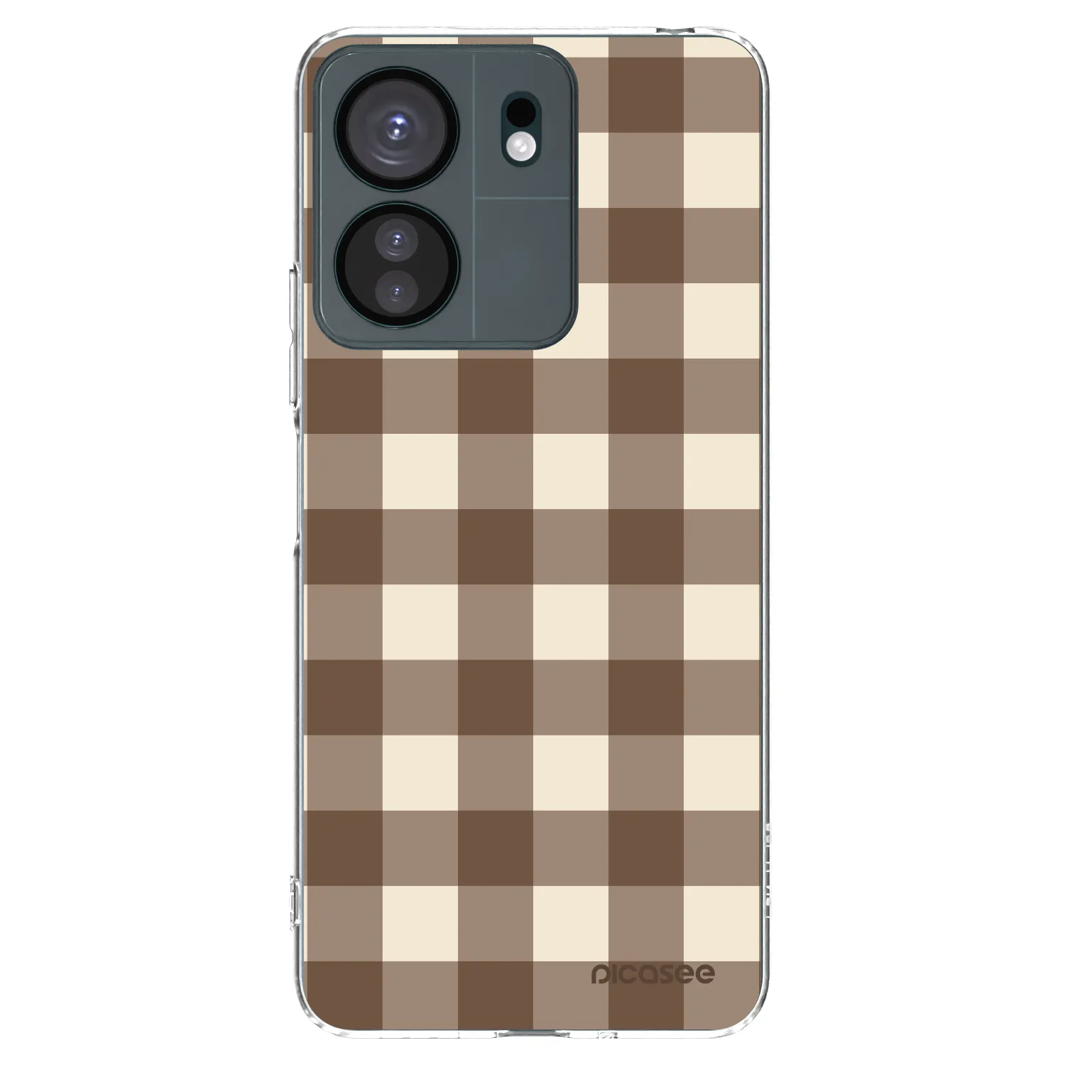 Picasee husă transparentă din silicon pentru Xiaomi Redmi 13C 4G - Brown grid