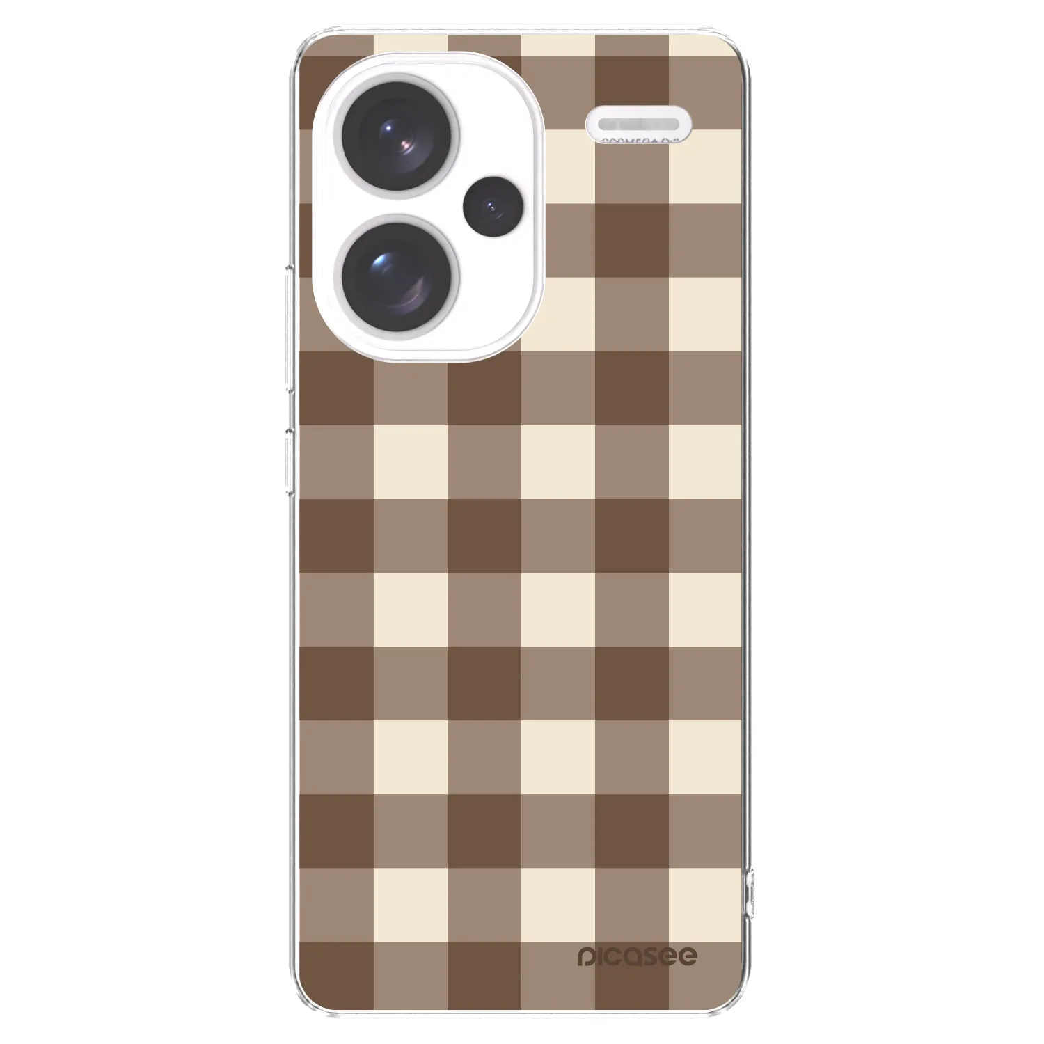 Picasee husă transparentă din silicon pentru Xiaomi Redmi Note 13 Pro+ 5G - Brown grid
