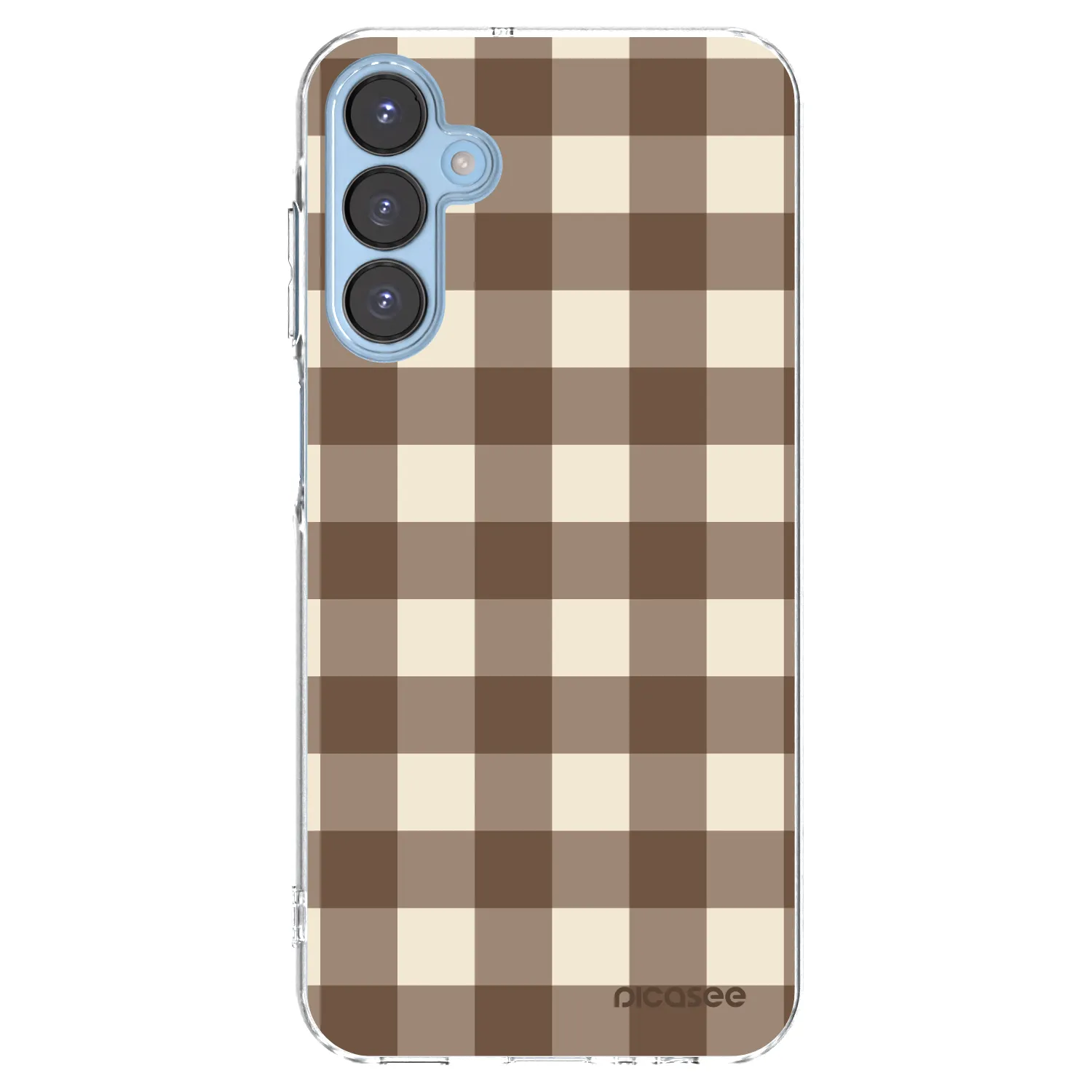 Picasee husă transparentă din silicon pentru Samsung Galaxy A15 A156B 5G - Brown grid