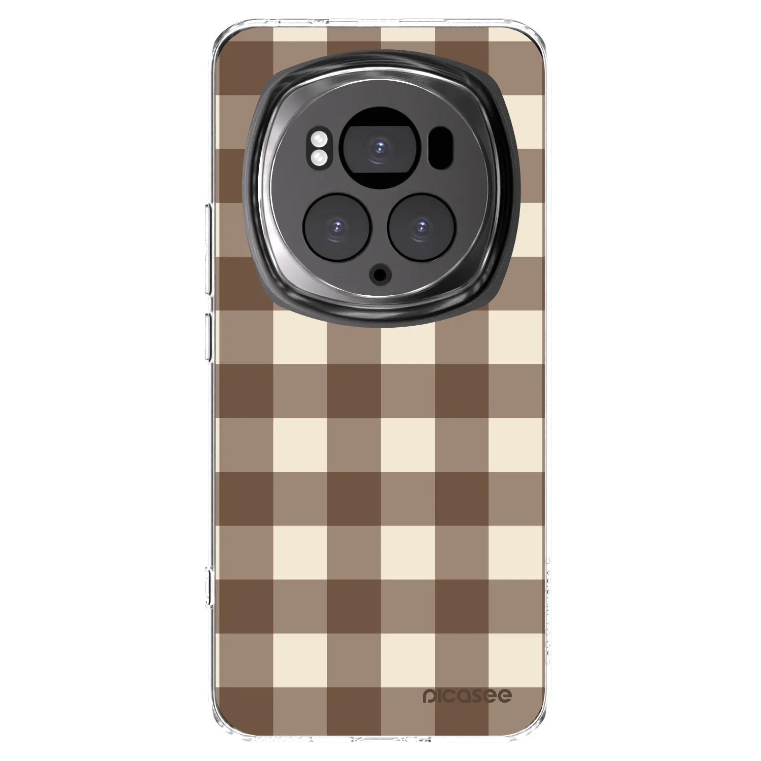 Picasee husă transparentă din silicon pentru Honor Magic6 Pro - Brown grid