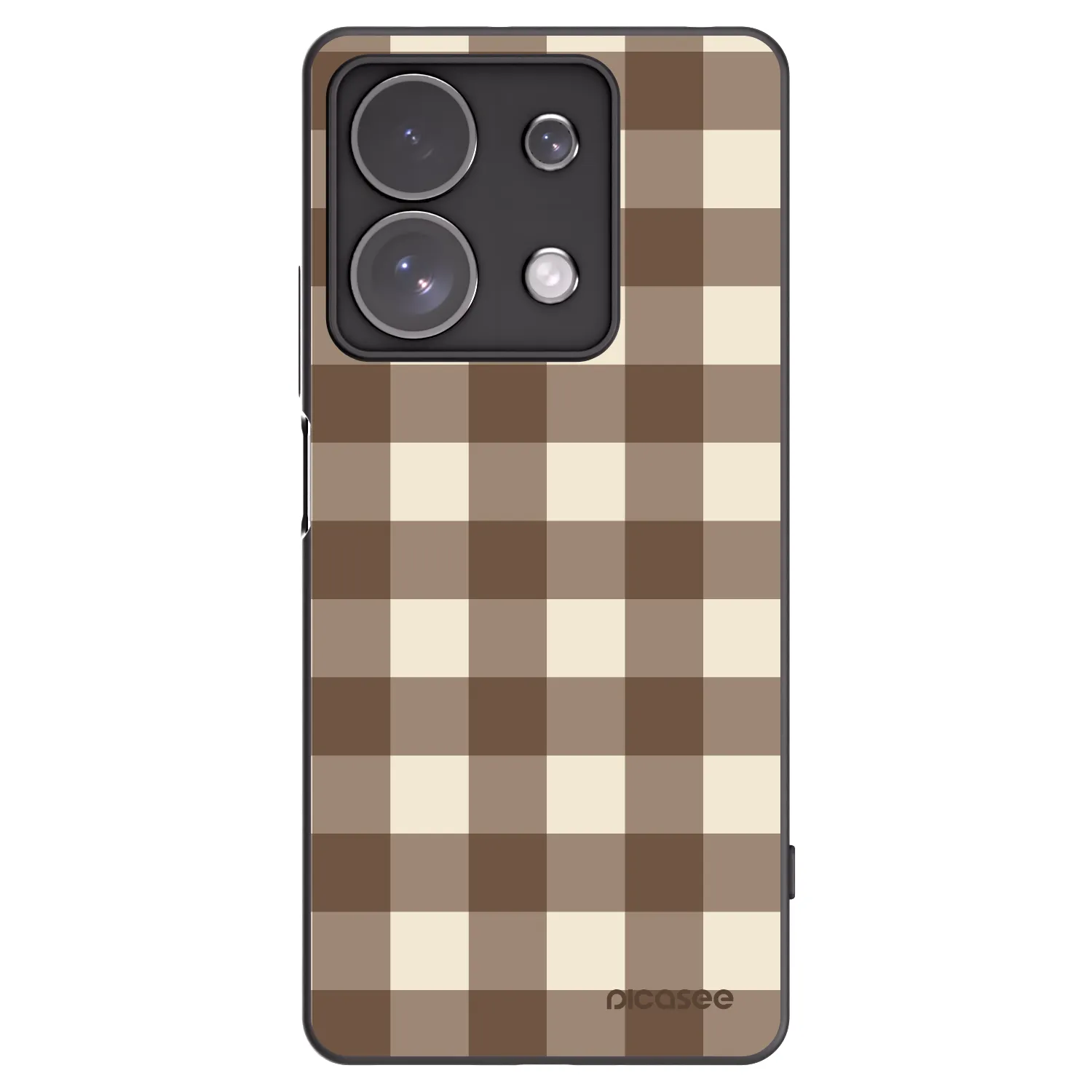 Picasee husă neagră din silicon pentru Xiaomi Redmi Note 13 Pro 4G - Brown grid