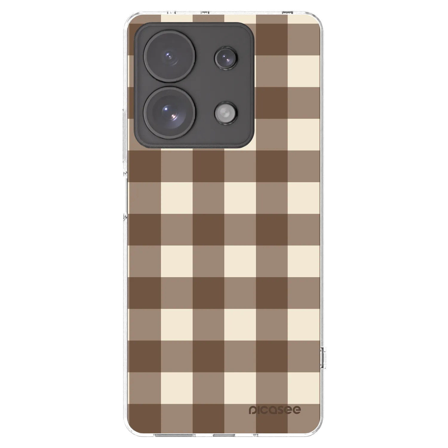 Picasee husă transparentă din silicon pentru Xiaomi Redmi Note 13 Pro 4G - Brown grid