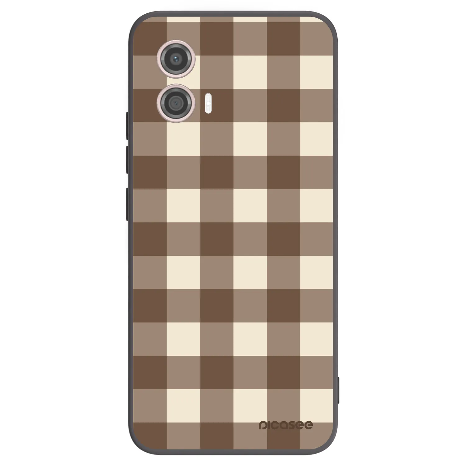 Picasee husă neagră din silicon pentru Motorola Moto G53 5G - Brown grid