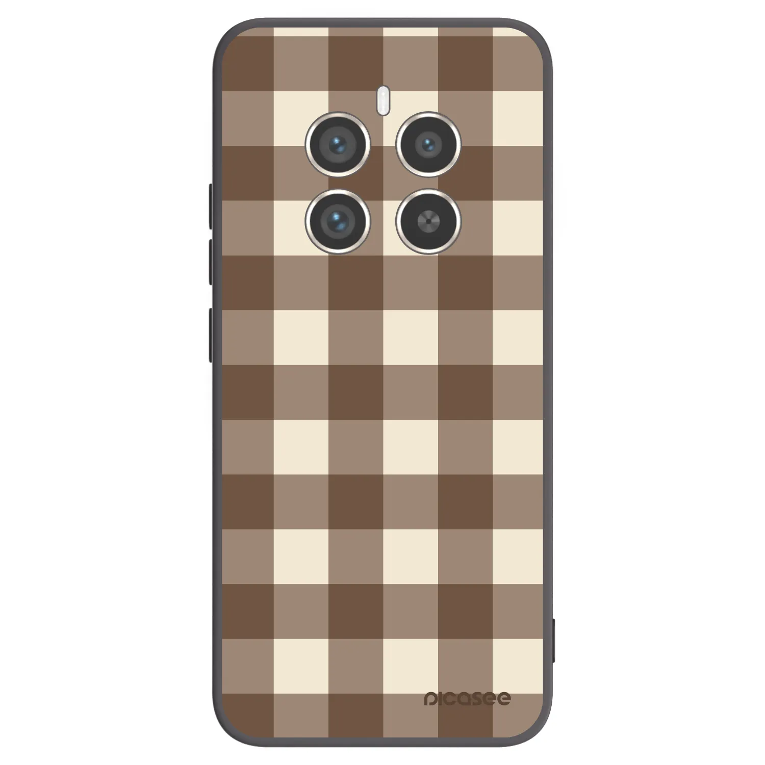 Picasee husă neagră din silicon pentru Realme 12 Pro 5G - Brown grid
