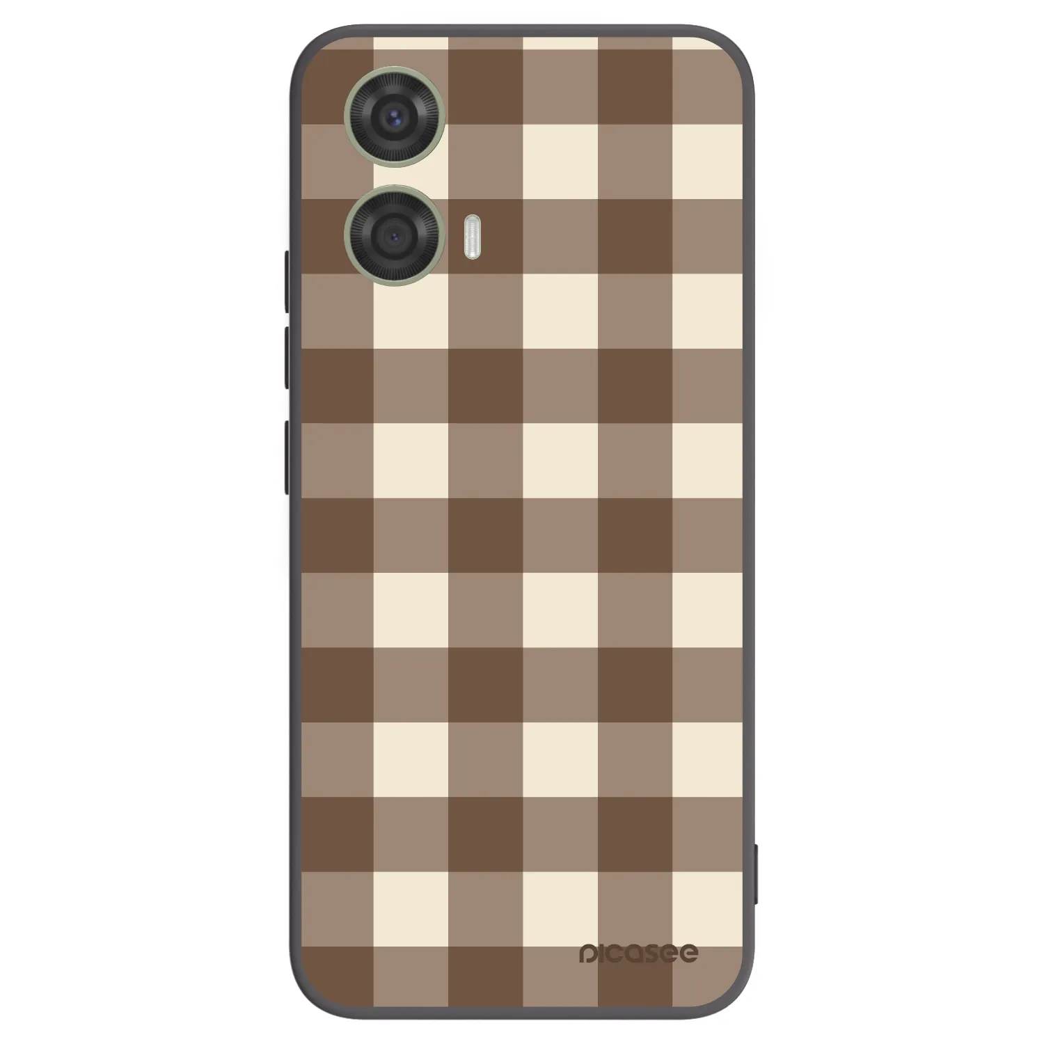 Picasee husă neagră din silicon pentru Motorola Moto G24 - Brown grid