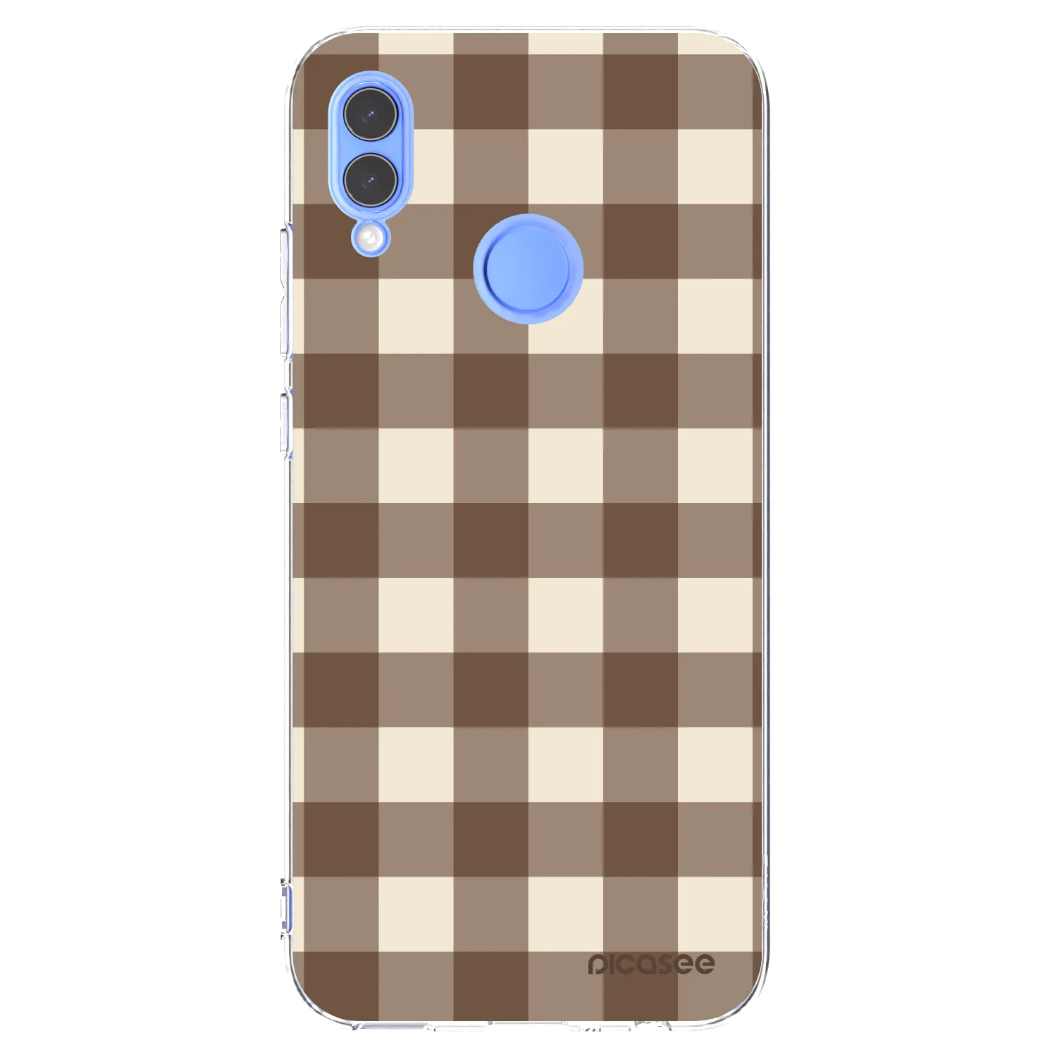 Picasee husă transparentă din silicon pentru Honor 10 Lite - Brown grid