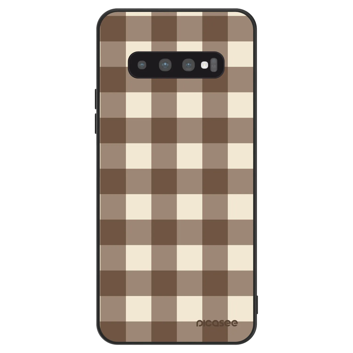 Picasee ULTIMATE CASE pentru Samsung Galaxy S10 Plus G975 - Brown grid