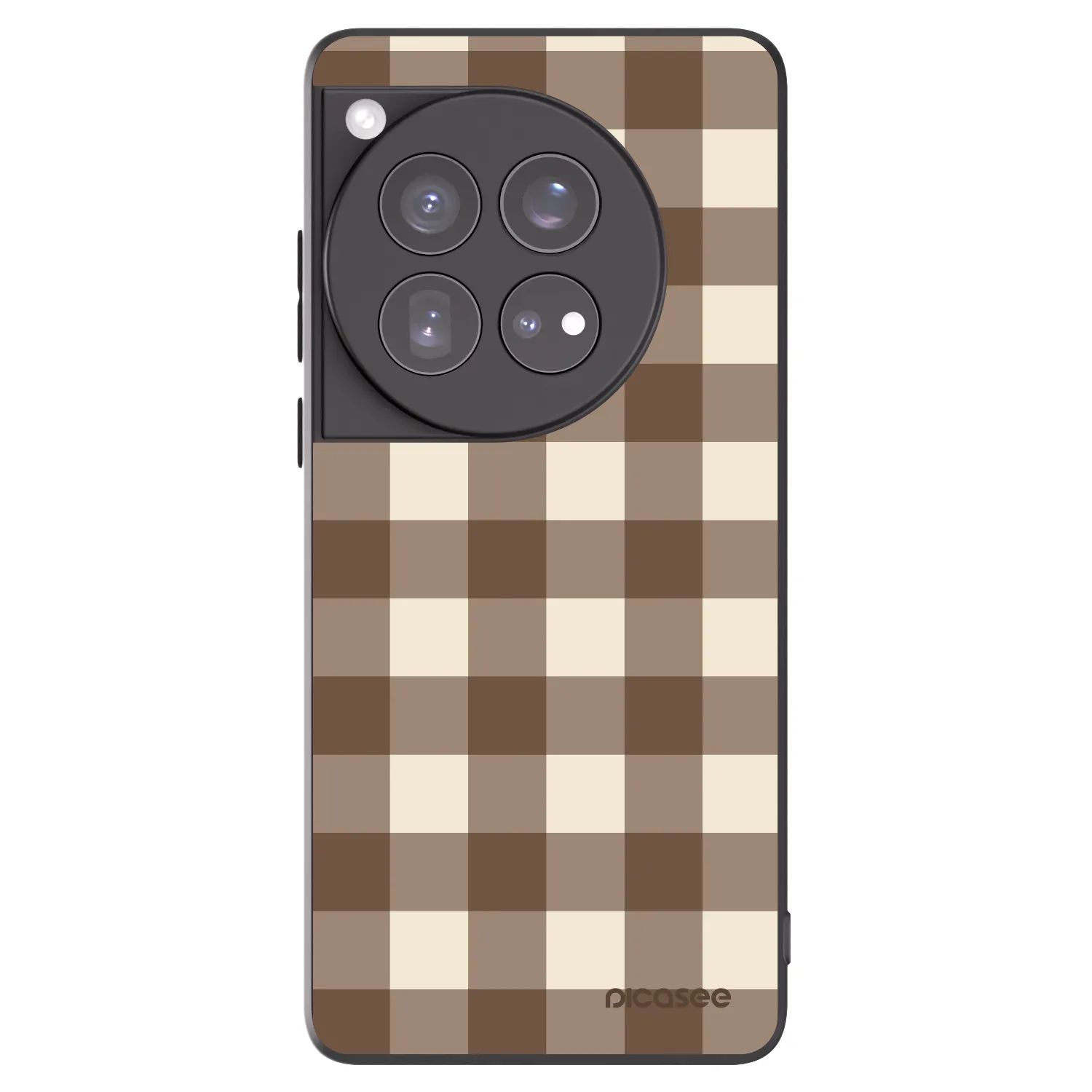 Picasee husă neagră din silicon pentru OnePlus 12 5G - Brown grid