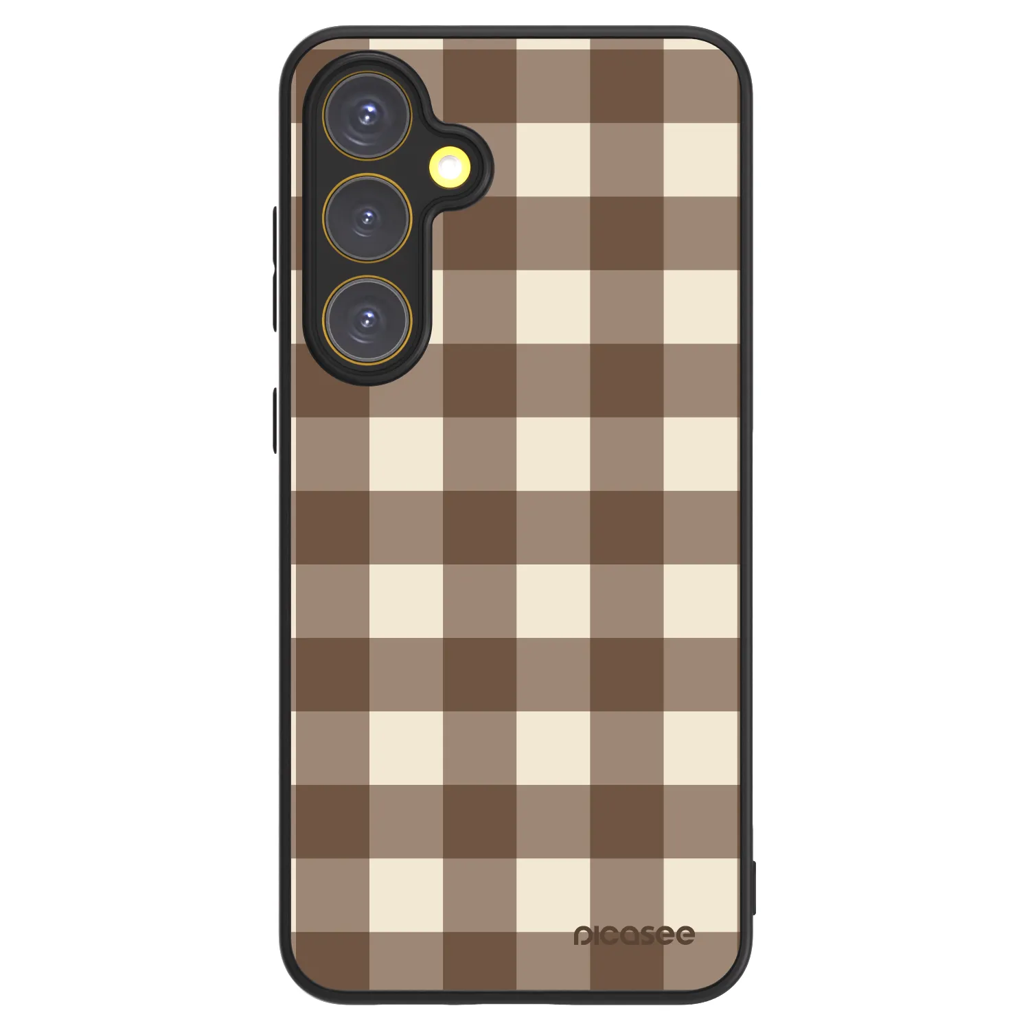 Picasee ULTIMATE CASE PowerShare pentru Samsung Galaxy S24 FE S721B - Brown grid