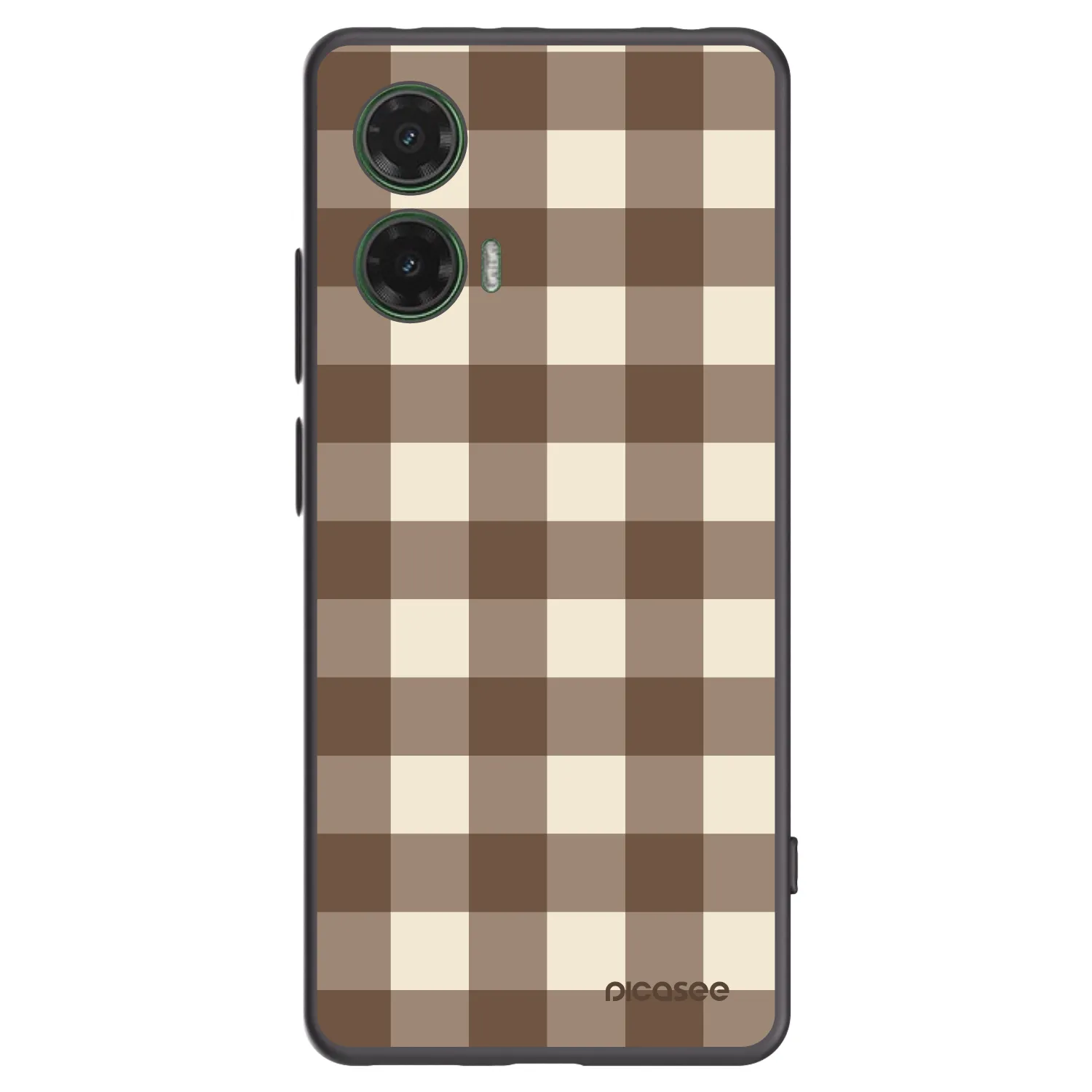 Picasee husă neagră din silicon pentru Motorola Moto G35 5G - Brown grid