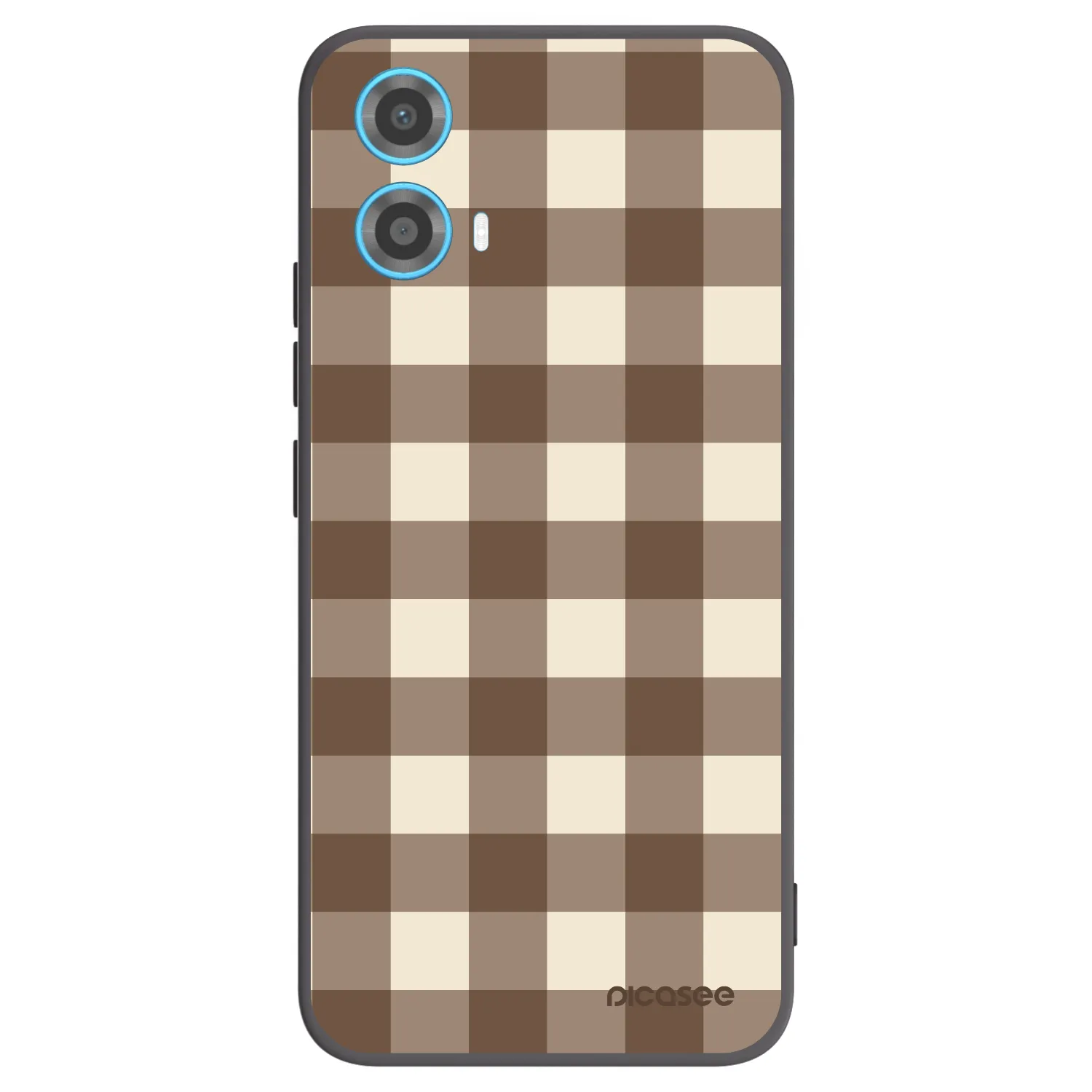 Picasee husă neagră din silicon pentru Motorola Moto G34 5G - Brown grid
