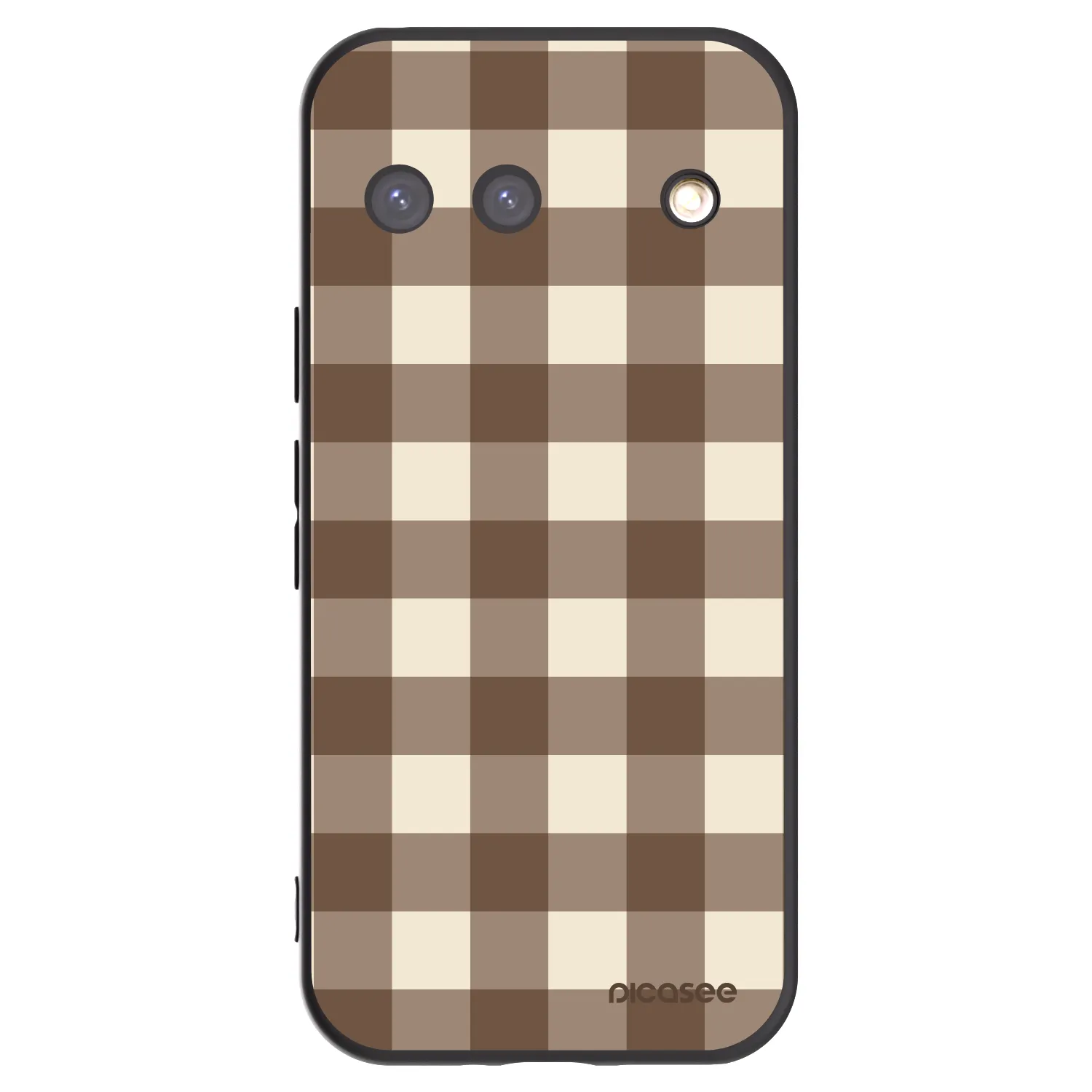 Picasee husă neagră din silicon pentru Google Pixel 9 - Brown grid