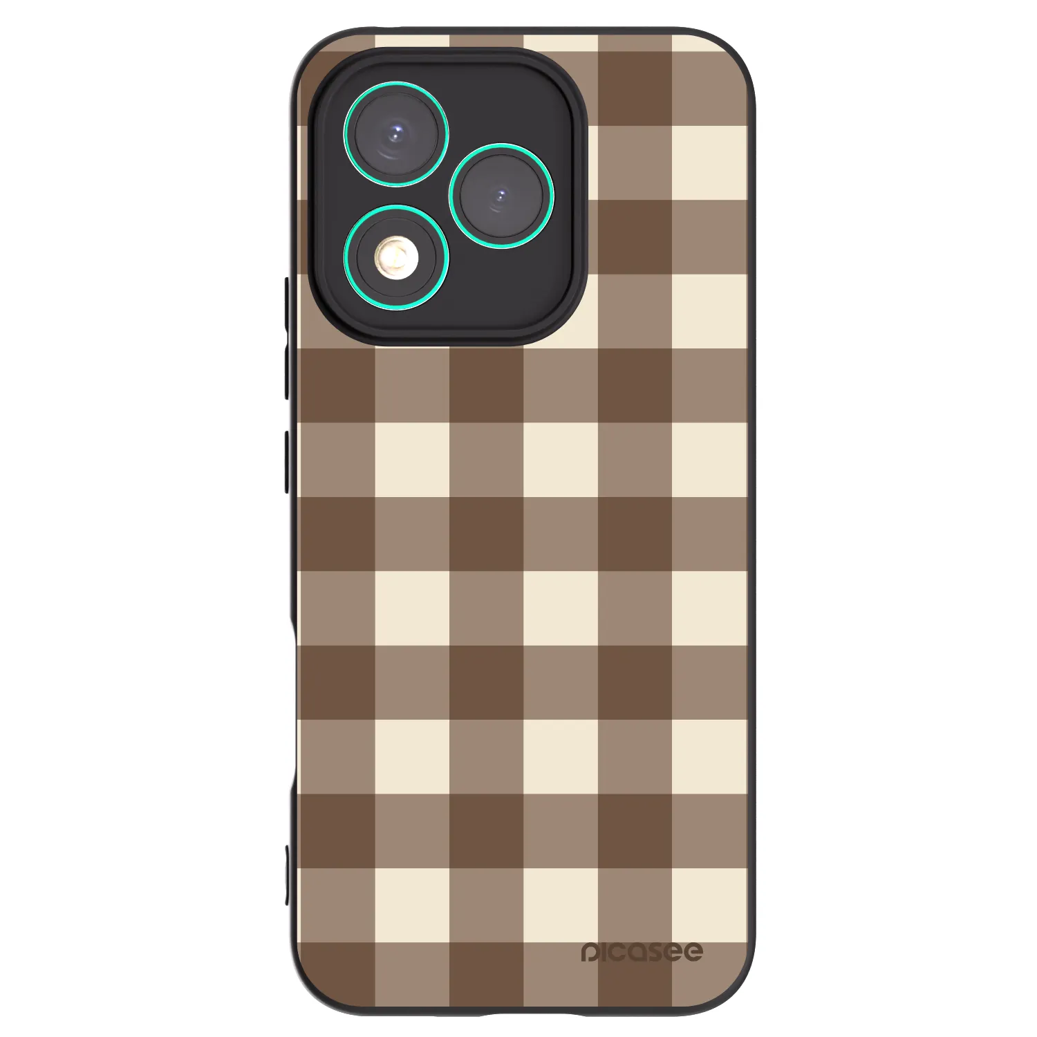 Picasee husă neagră din silicon pentru Honor 400 Lite 5G - Brown grid