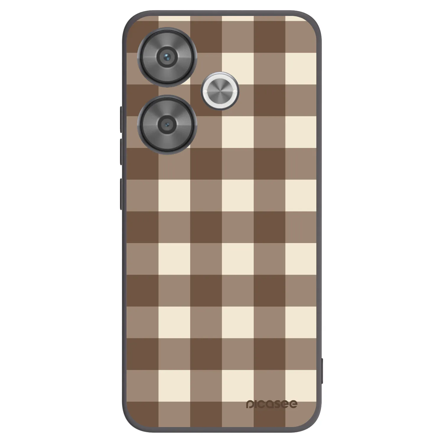 Picasee husă neagră din silicon pentru Xiaomi Poco F6 - Brown grid