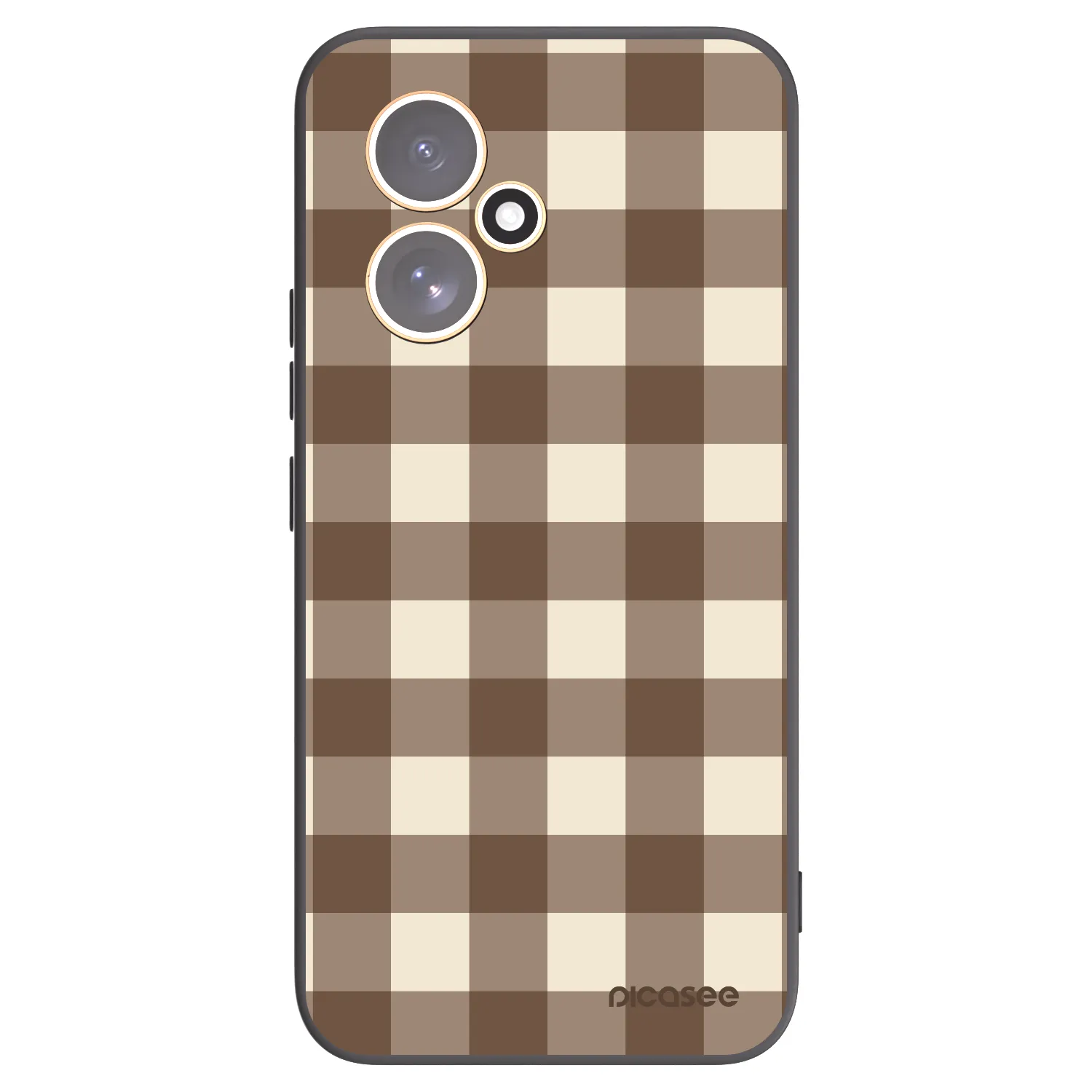 Picasee husă neagră din silicon pentru Honor 400 5G - Brown grid