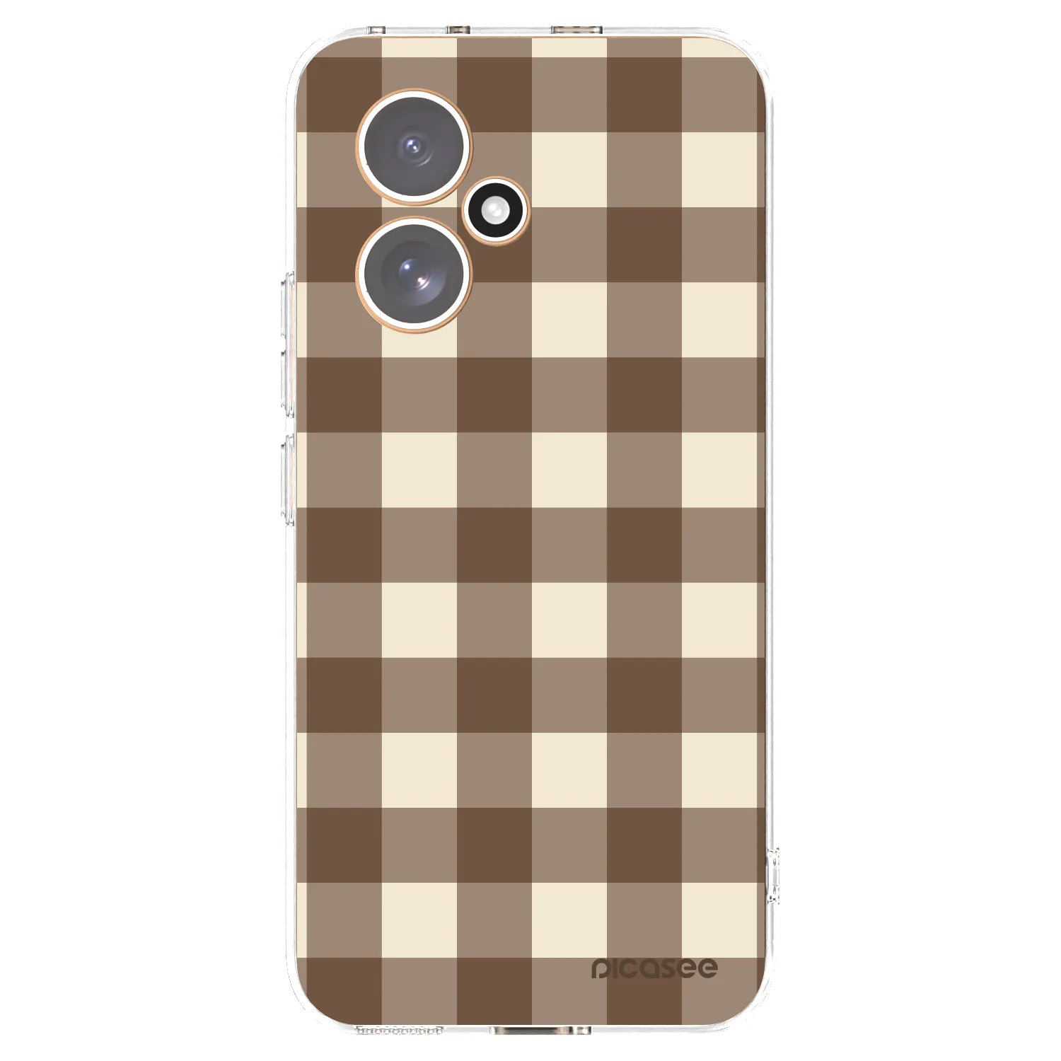 Picasee husă transparentă din silicon pentru Honor 400 5G - Brown grid