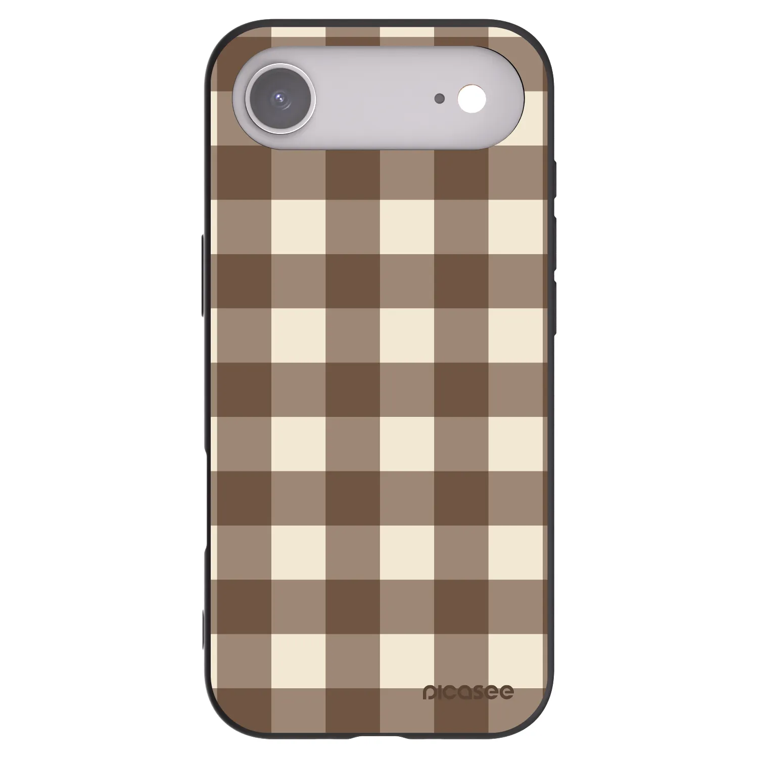 Picasee husă neagră din silicon pentru Apple iPhone Air - Brown grid