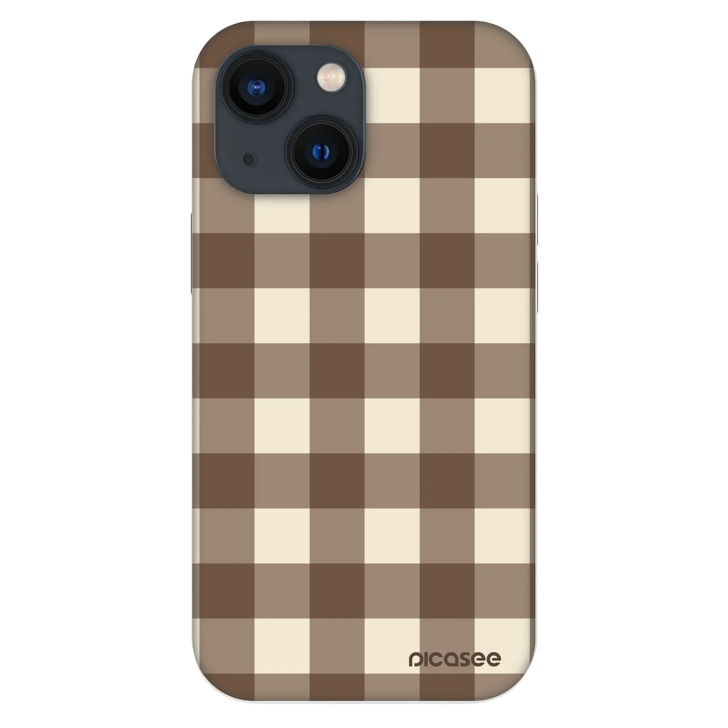 Picasee Fashion Case pentru Apple iPhone 13 mini - Brown grid