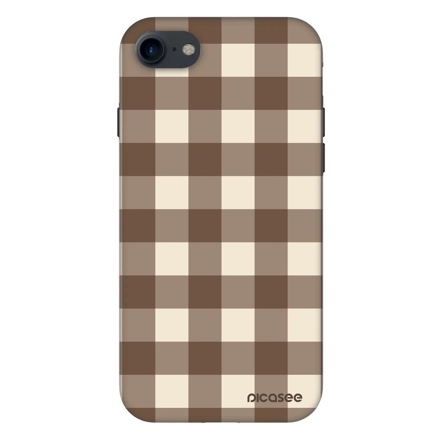 Picasee Fashion Case pentru Apple iPhone 8 - Brown grid