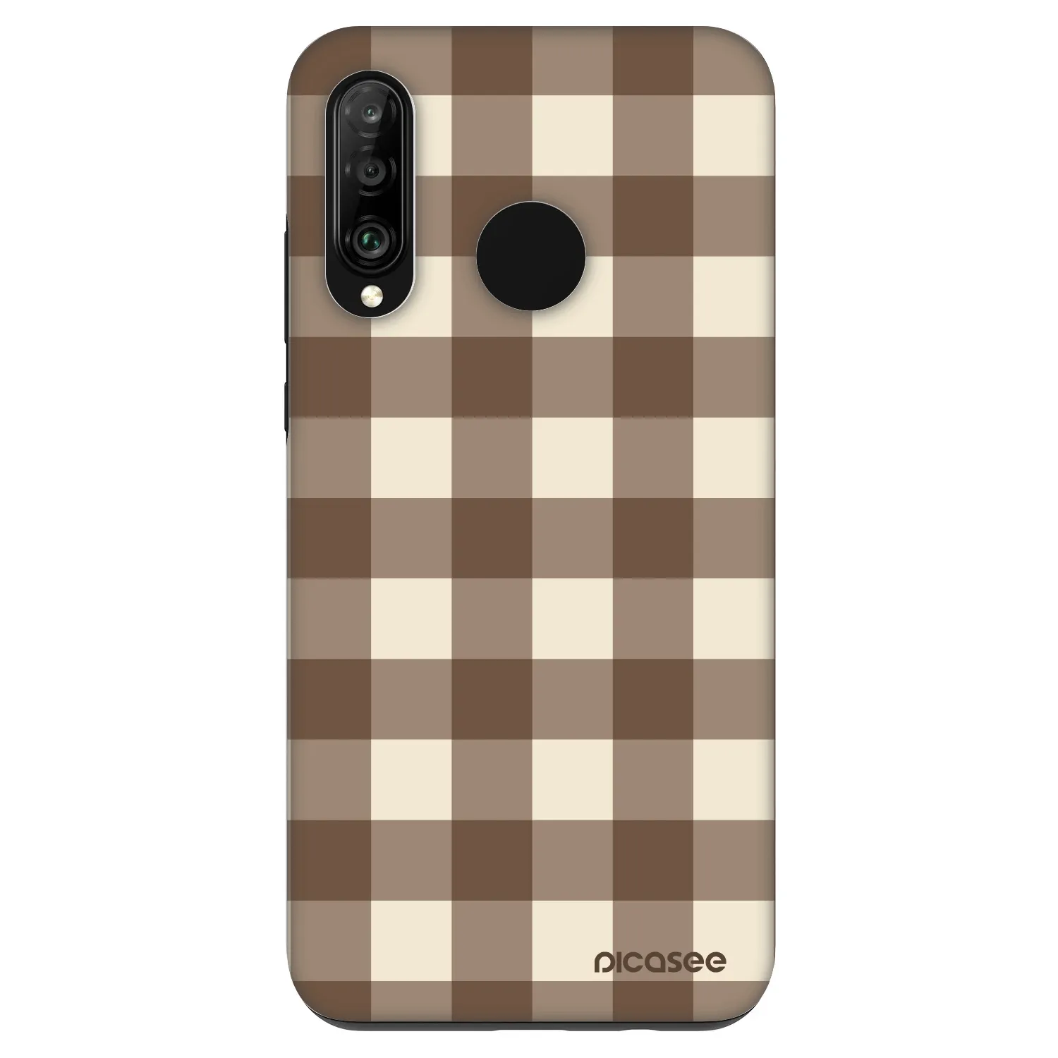 Picasee Fashion Case pentru Huawei P30 Lite - Brown grid