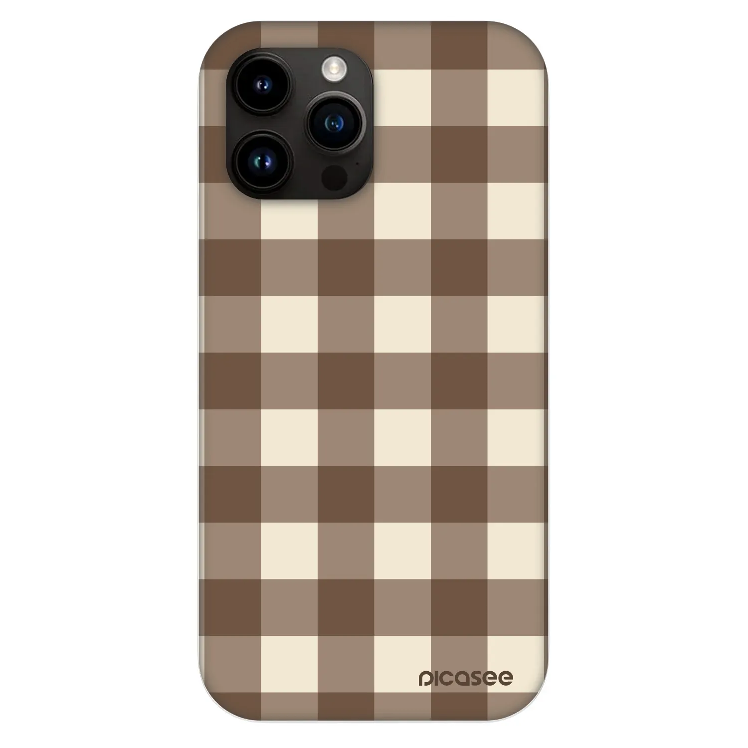 Picasee Fashion Case MagSafe pentru Apple iPhone 13 Pro Max - Brown grid