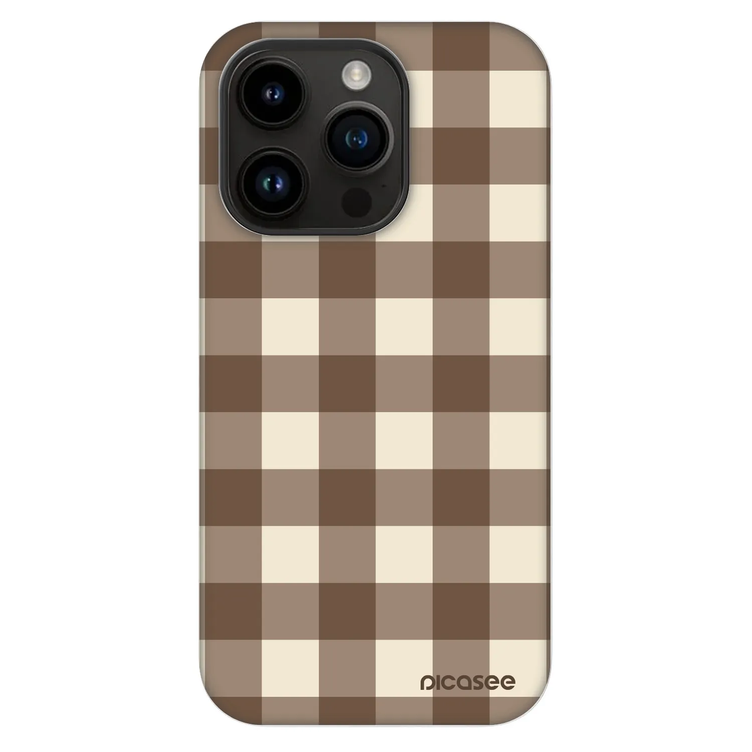 Picasee Fashion Case MagSafe pentru Apple iPhone 14 Pro - Brown grid