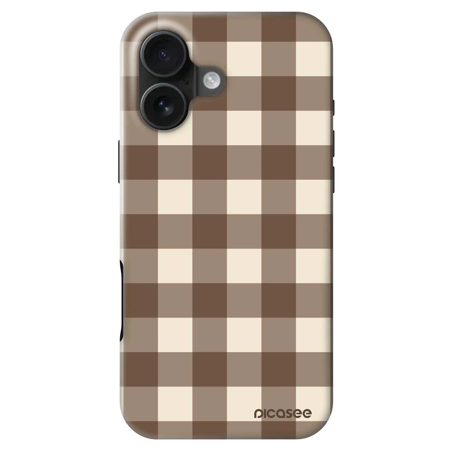 Picasee Fashion Case MagSafe pentru Apple iPhone 16 - Brown grid
