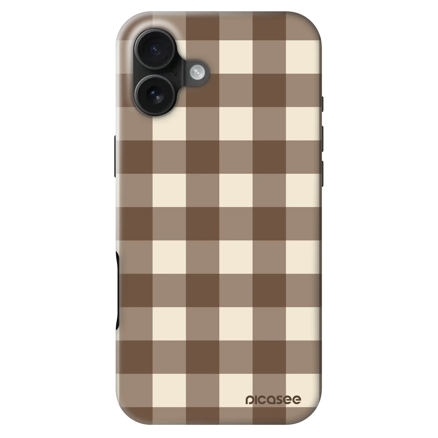 Picasee Fashion Case MagSafe pentru Apple iPhone 16 Plus - Brown grid