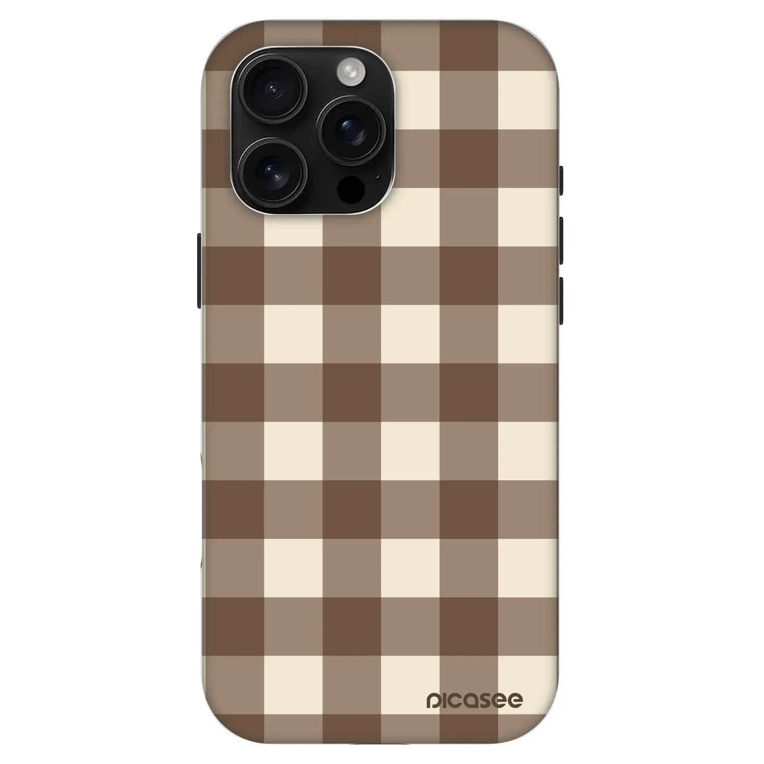 Picasee Fashion Case MagSafe pentru Apple iPhone 16 Pro Max - Brown grid
