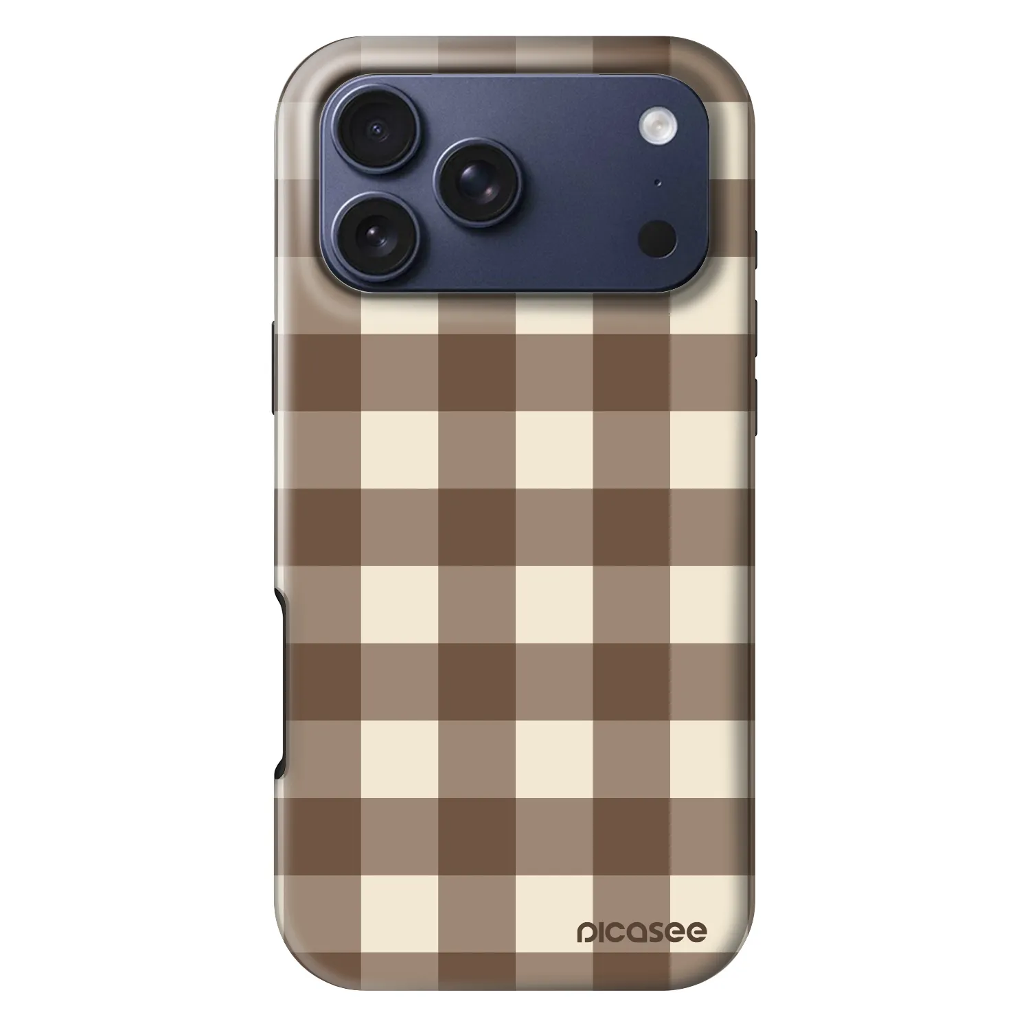 Picasee Fashion Case MagSafe pentru Apple iPhone 17 Pro Max - Brown grid