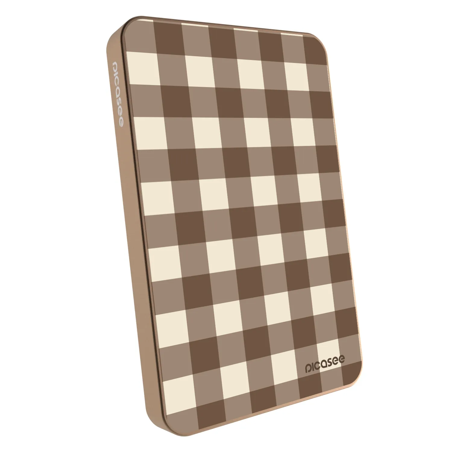 Picasee Powerbank cu MagSafe 5 000 mAh De aur - Brown grid