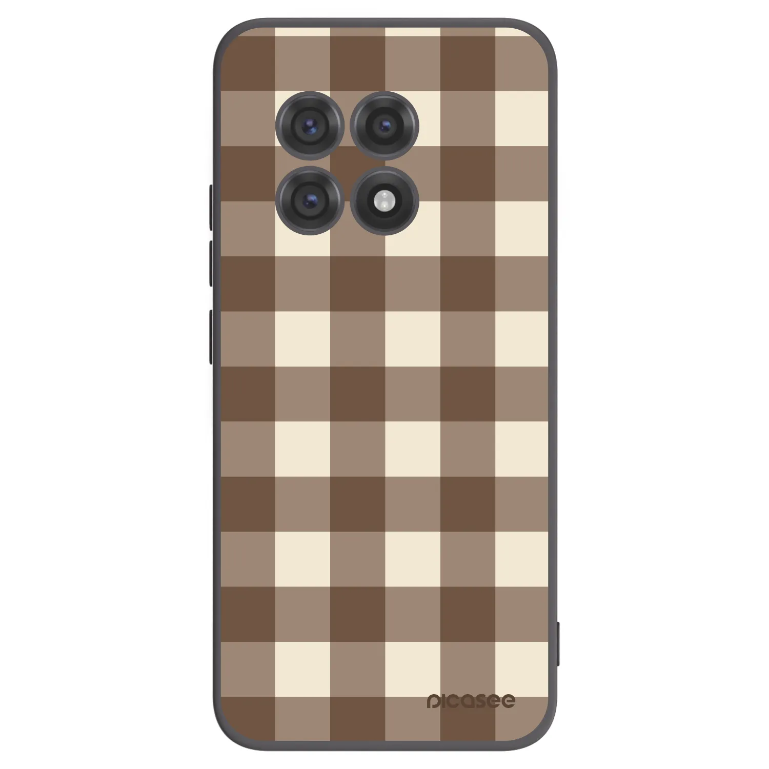 Picasee husă neagră din silicon pentru OnePlus 13R 5G - Brown grid