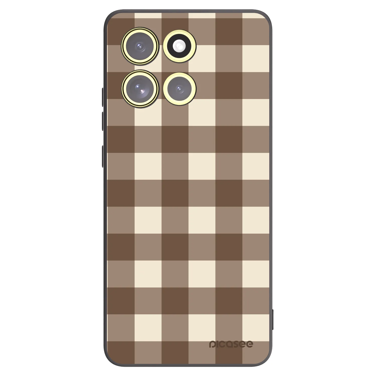Picasee husă neagră din silicon pentru Motorola Moto G86 5G - Brown grid