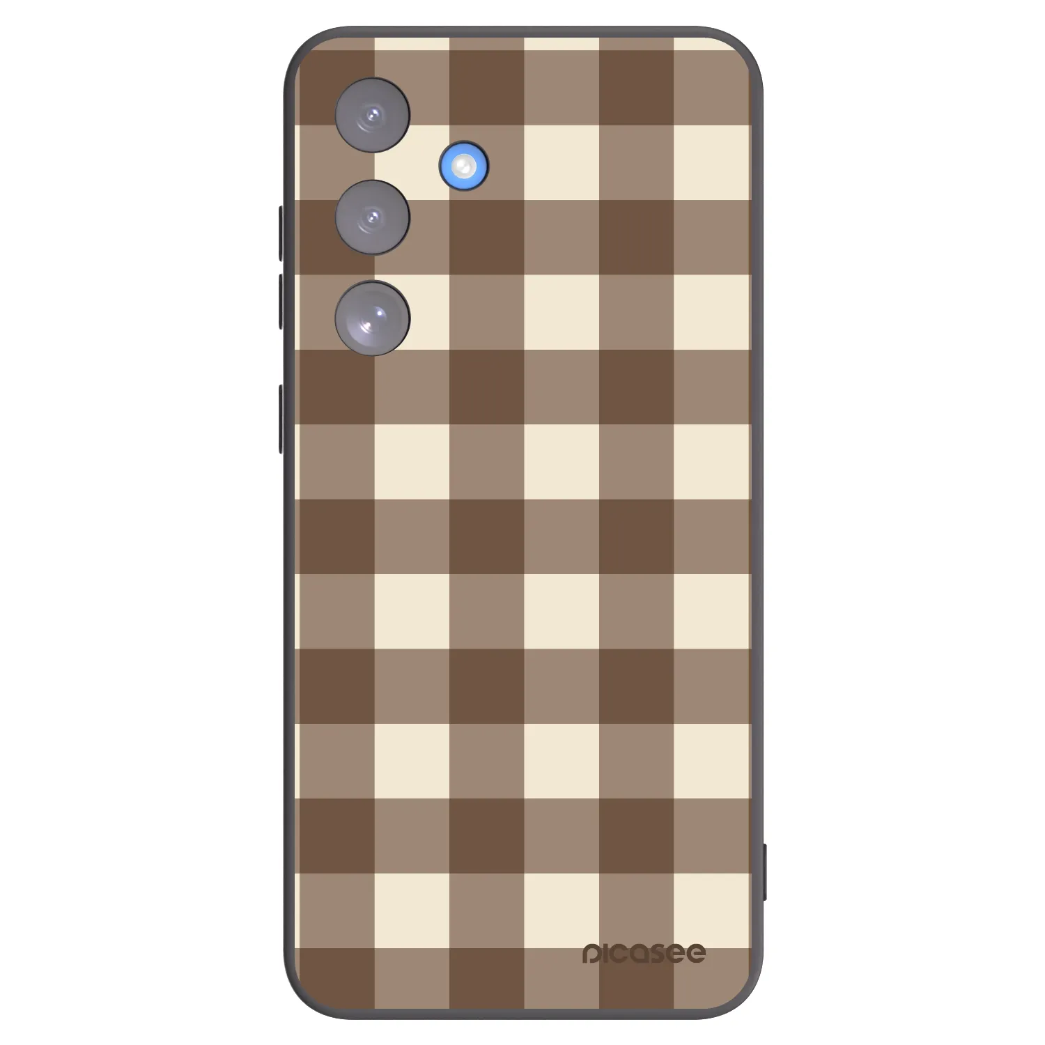 Picasee husă neagră din silicon pentru Samsung Galaxy S25 FE 5G - Brown grid
