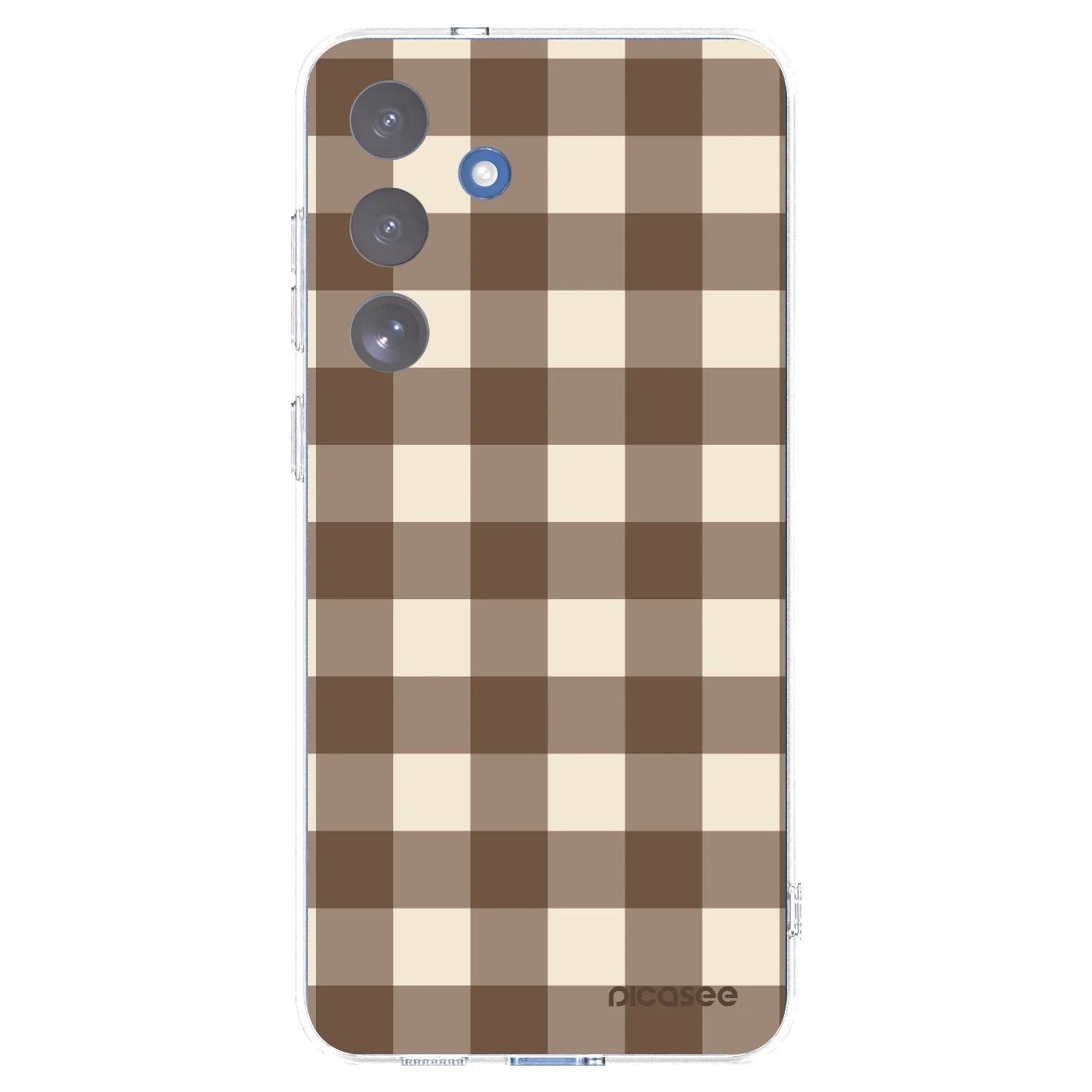 Picasee husă transparentă din silicon pentru Samsung Galaxy S25 FE 5G - Brown grid