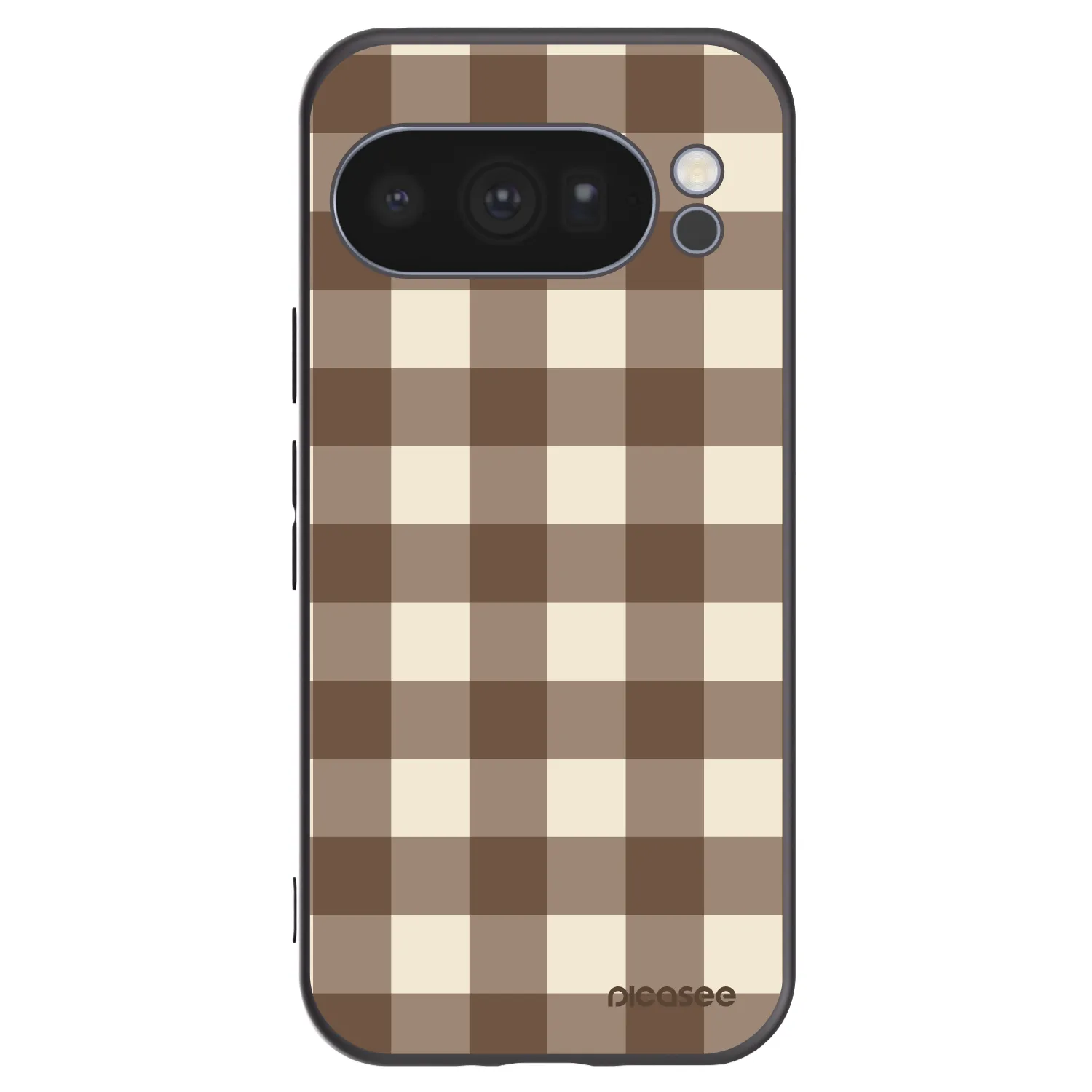 Picasee husă neagră din silicon pentru Google Pixel 10 Pro - Brown grid