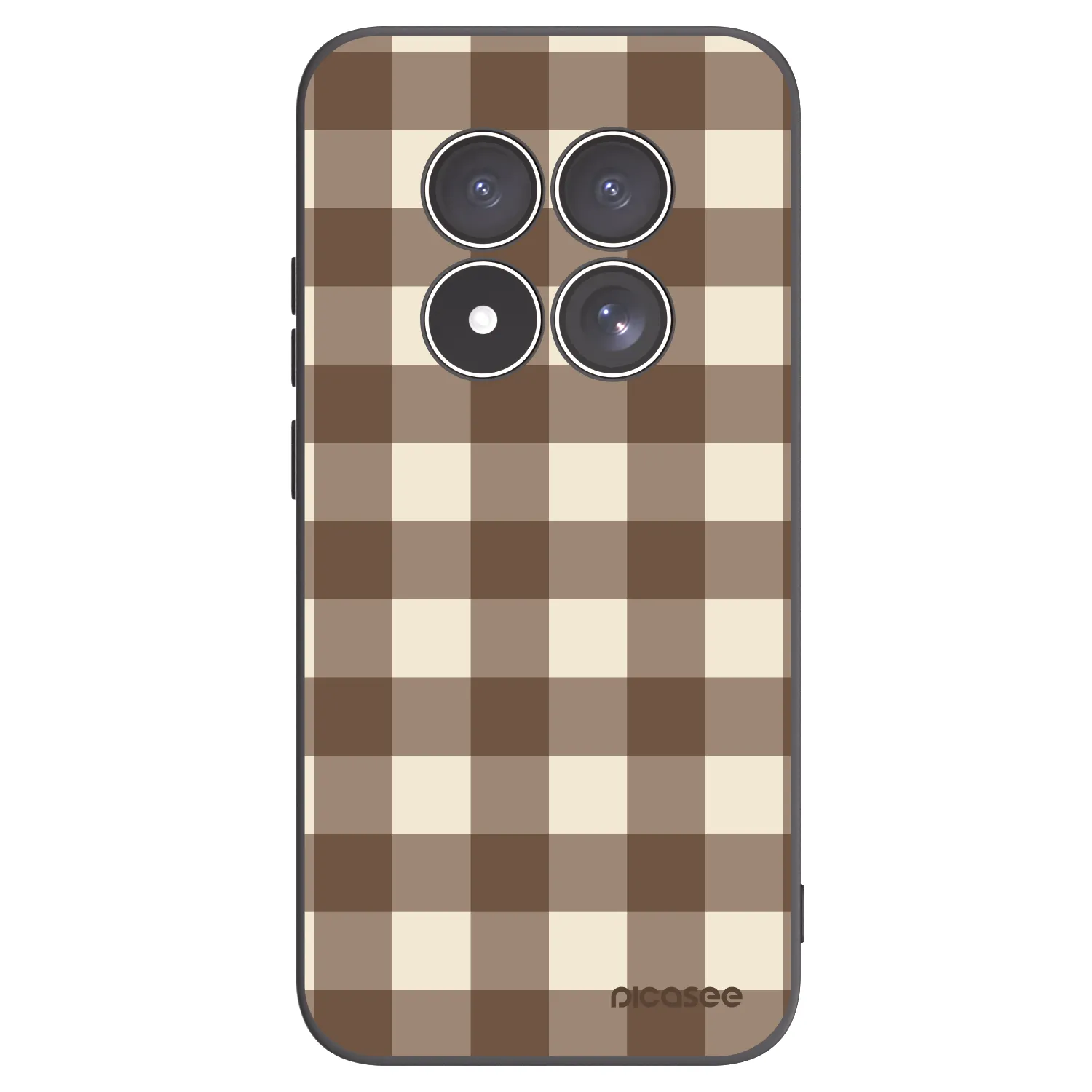 Picasee husă neagră din silicon pentru Xiaomi Redmi Note 15 Pro 5G - Brown grid
