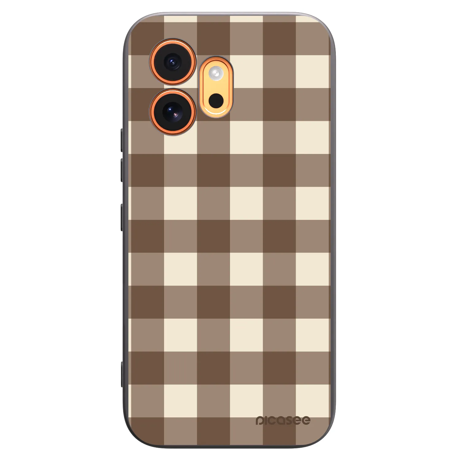 Picasee husă neagră din silicon pentru Honor 600 - Brown grid