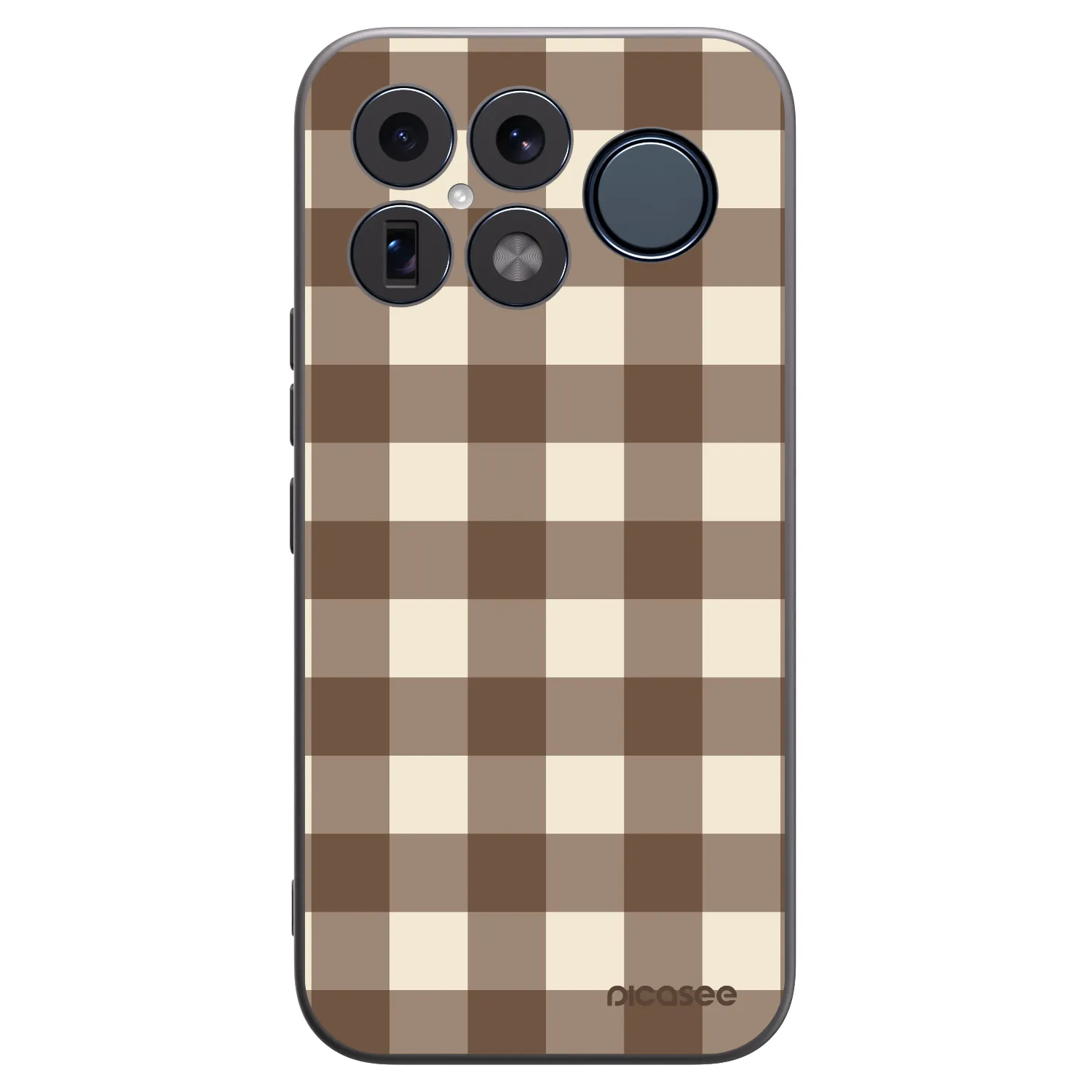 Picasee husă neagră din silicon pentru Xiaomi Poco F8 Ultra - Brown grid